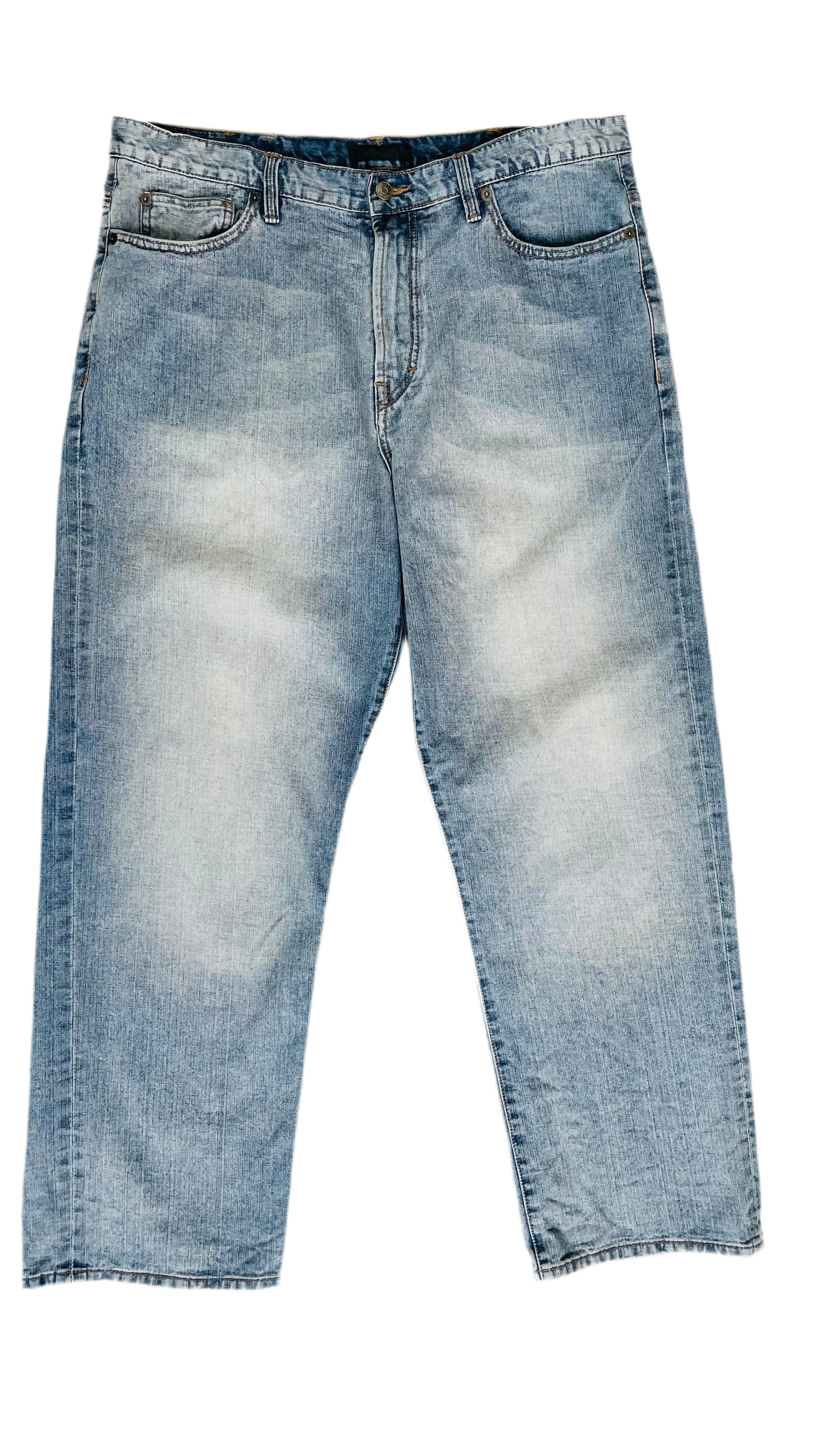 Vintage 90s SEAN JOHN grey washed wide leg jeans - Size 38