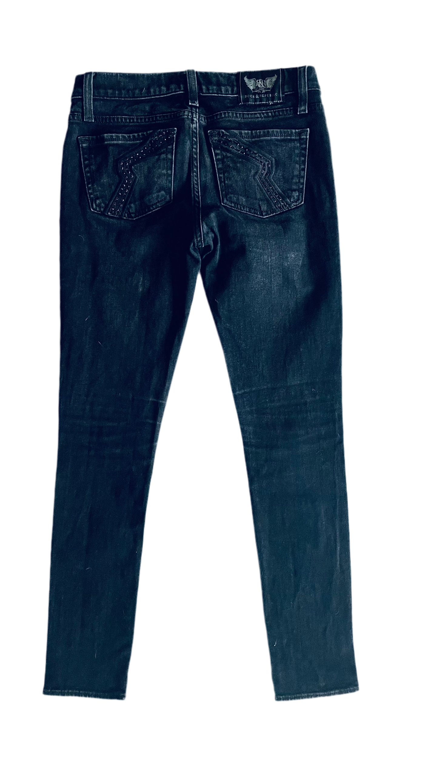Pre-Loved ROCK & REPUBLIC black skinny jeans - Size 25 x 29