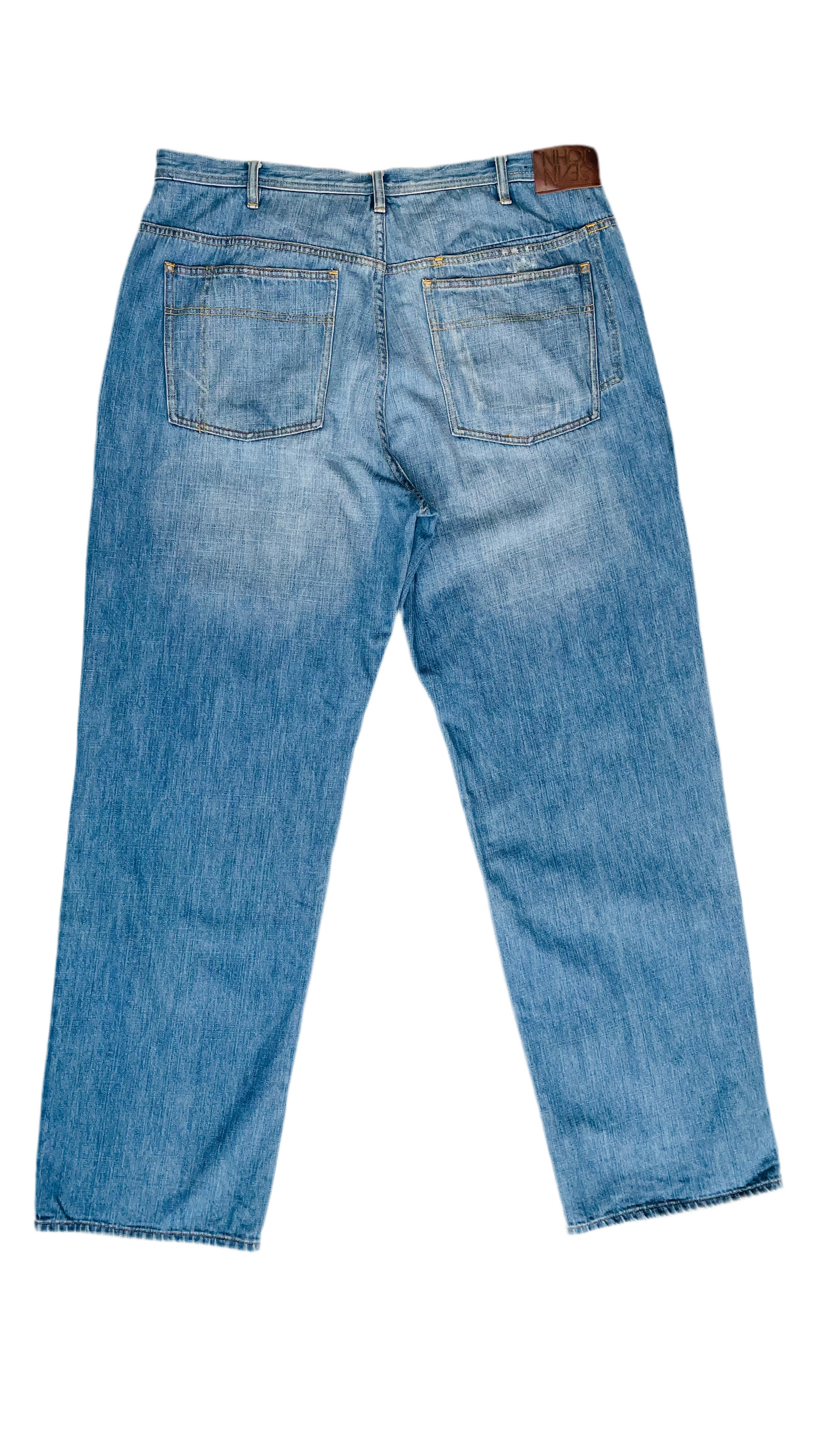 Vintage 90s SEAN JOHN mid blue wide leg jeans - Size 38