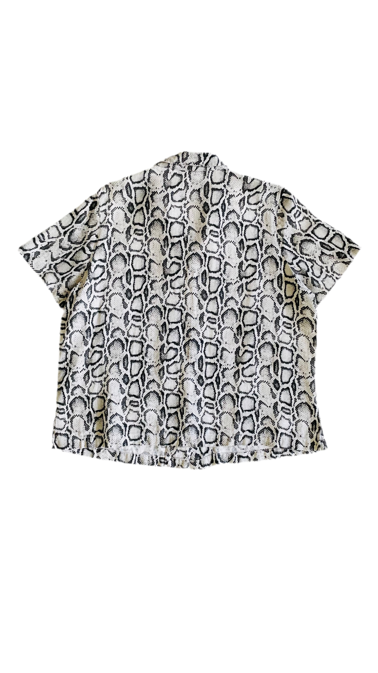 Vintage grey snake print shirt - Size L