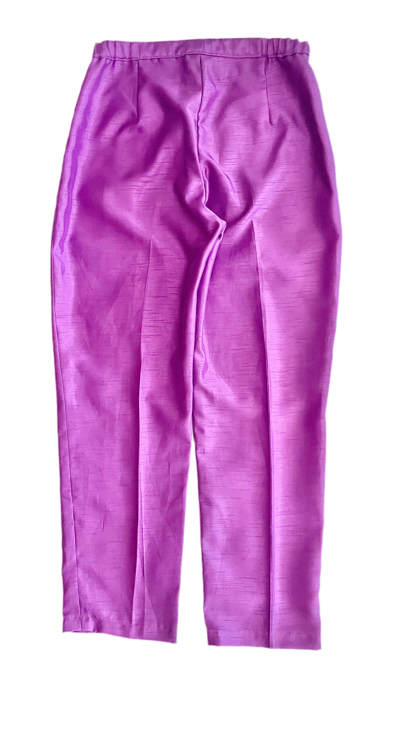 Vintage 90s purple imitation silk trousers - Size M