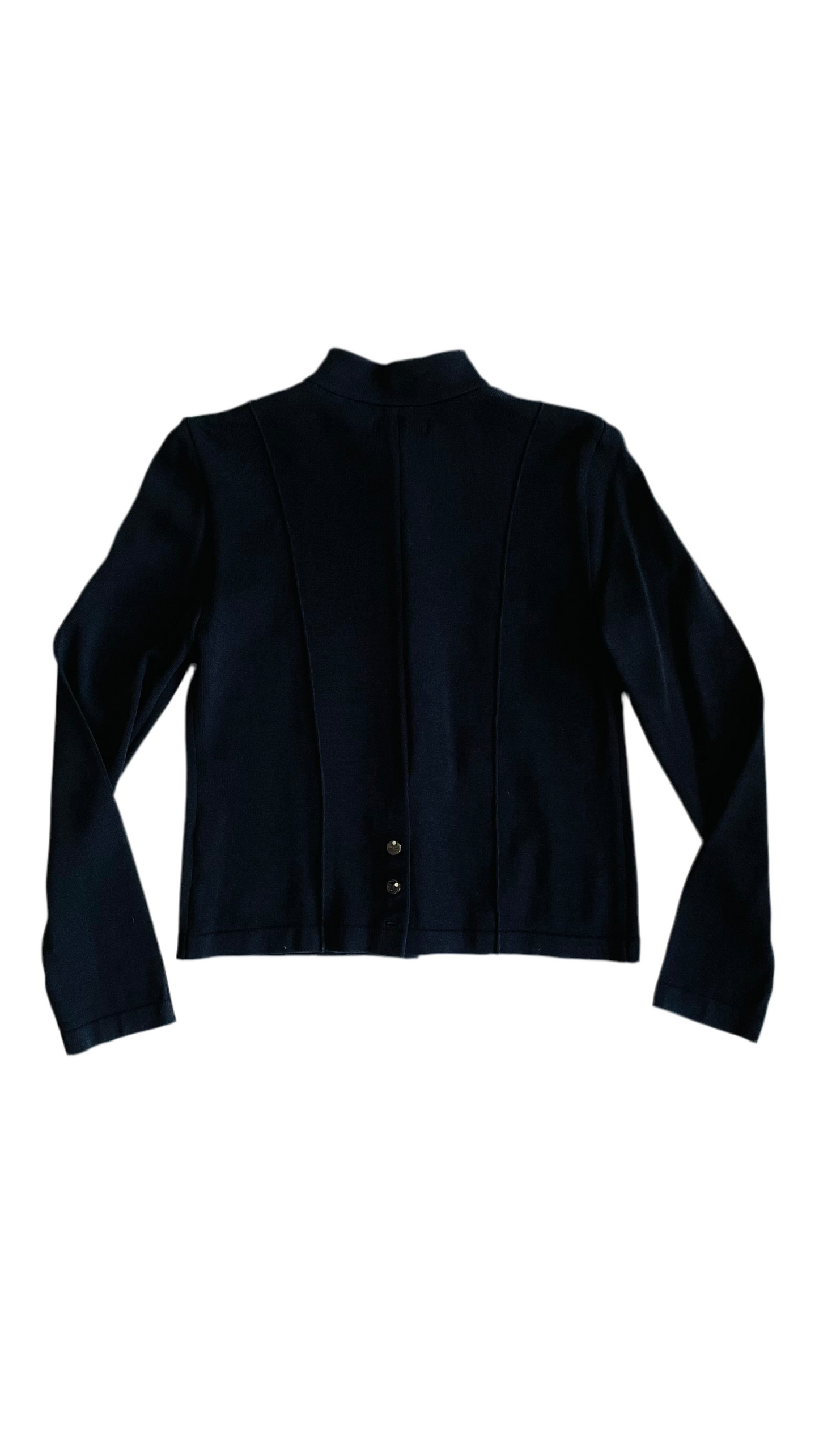 Vintage 90s black knit jacket - Size S