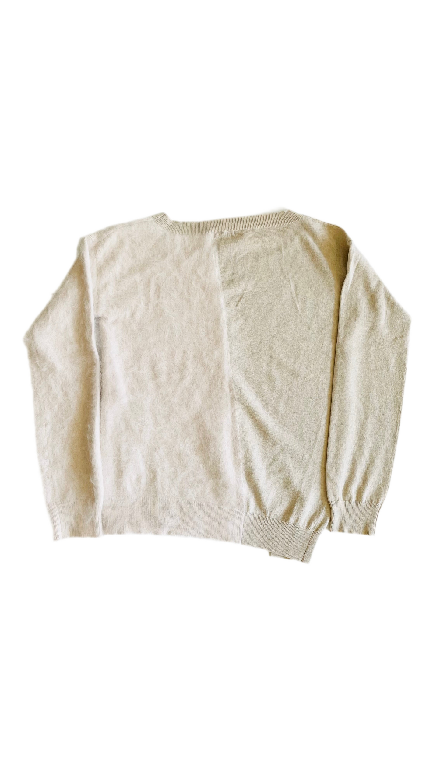 Pre-Loved beige asymmetrical sweater - Size M