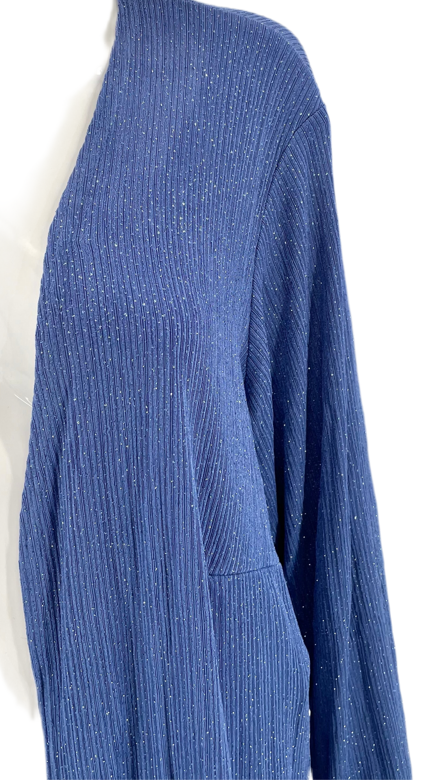 Vintage periwinkle glitter open cardigan - Size XL