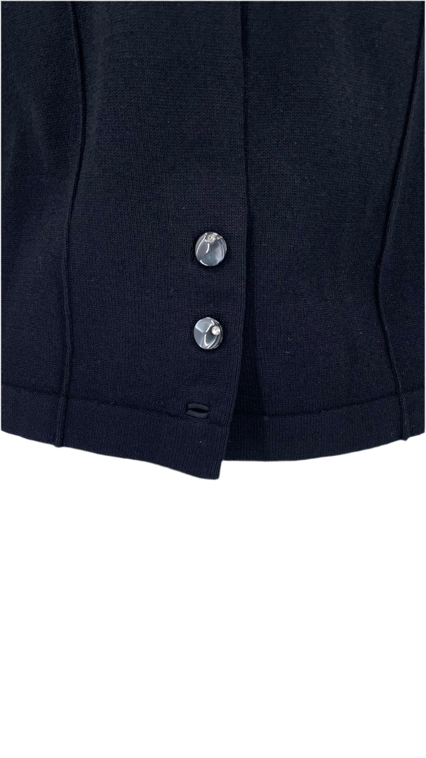 Vintage 90s black knit jacket - Size S