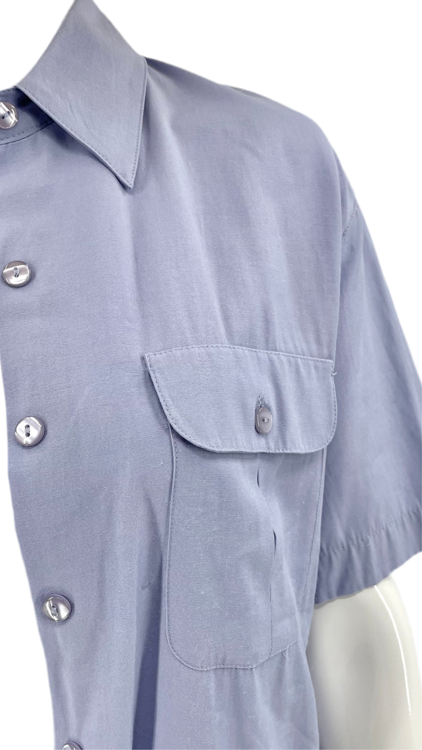 Vintage 90s lavender purple button up shirt - Size M