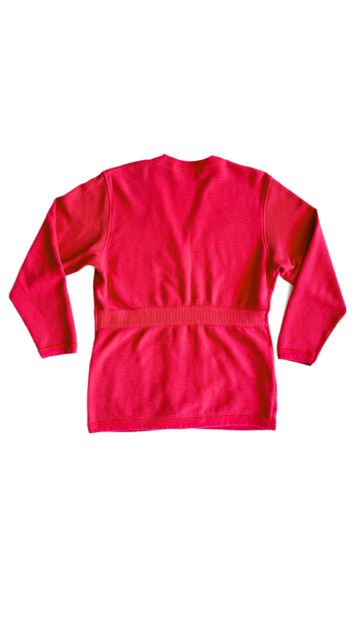 Vintage 90s red double breasted knit blazer - Size L