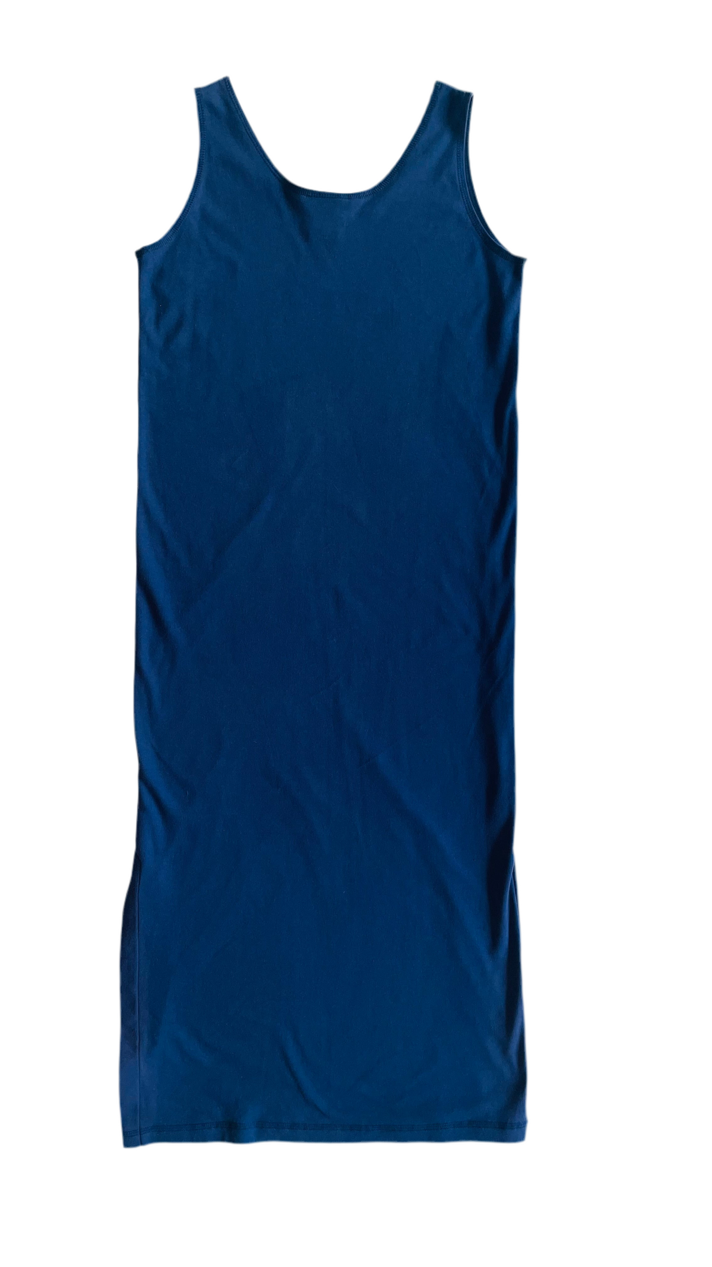 Vintage 90s blue stretch maxi tank dress - Size M