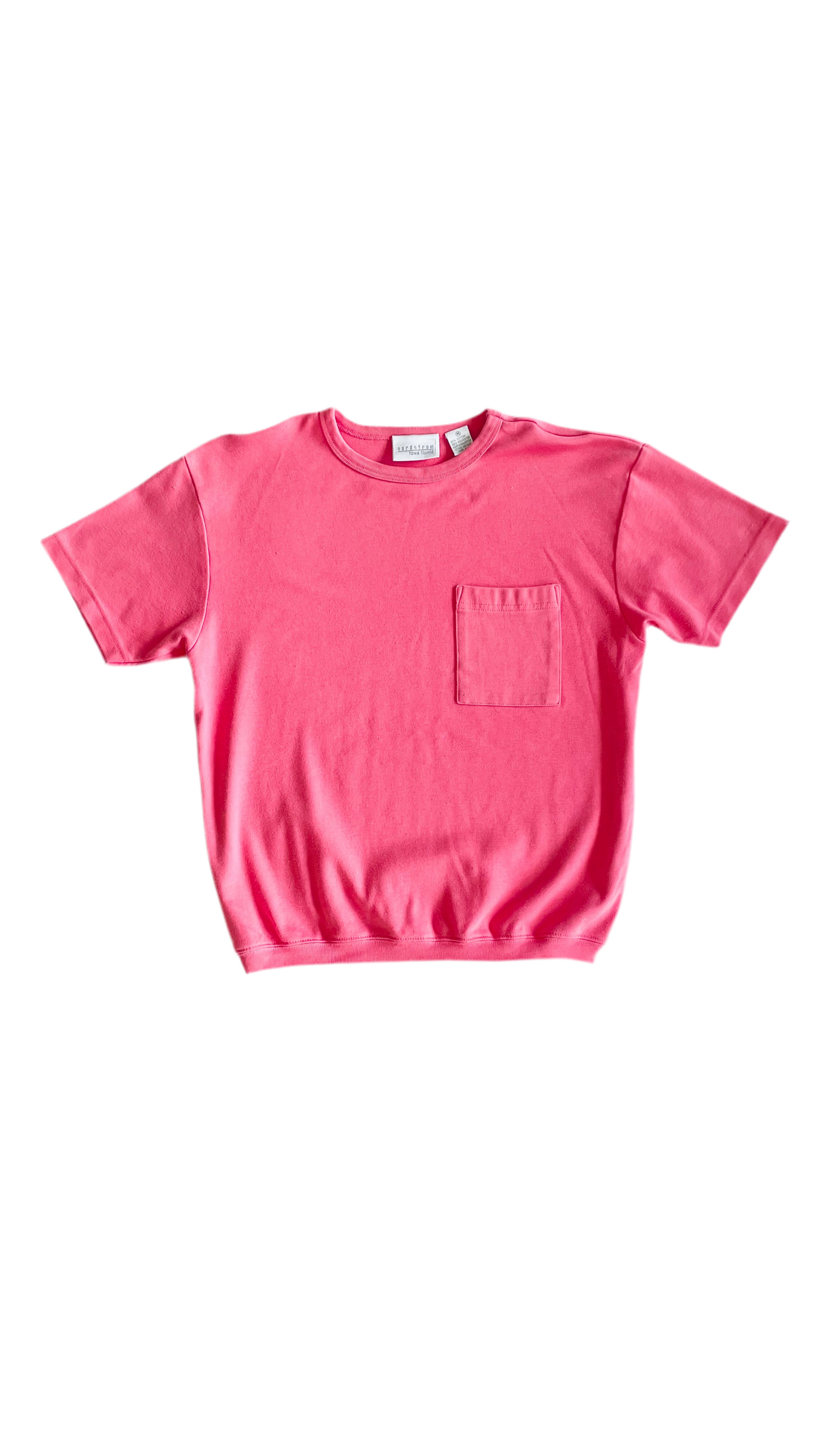 Vintage 90s NORDSTROM bubblegum pink sweatshirt t-shirt - Size M
