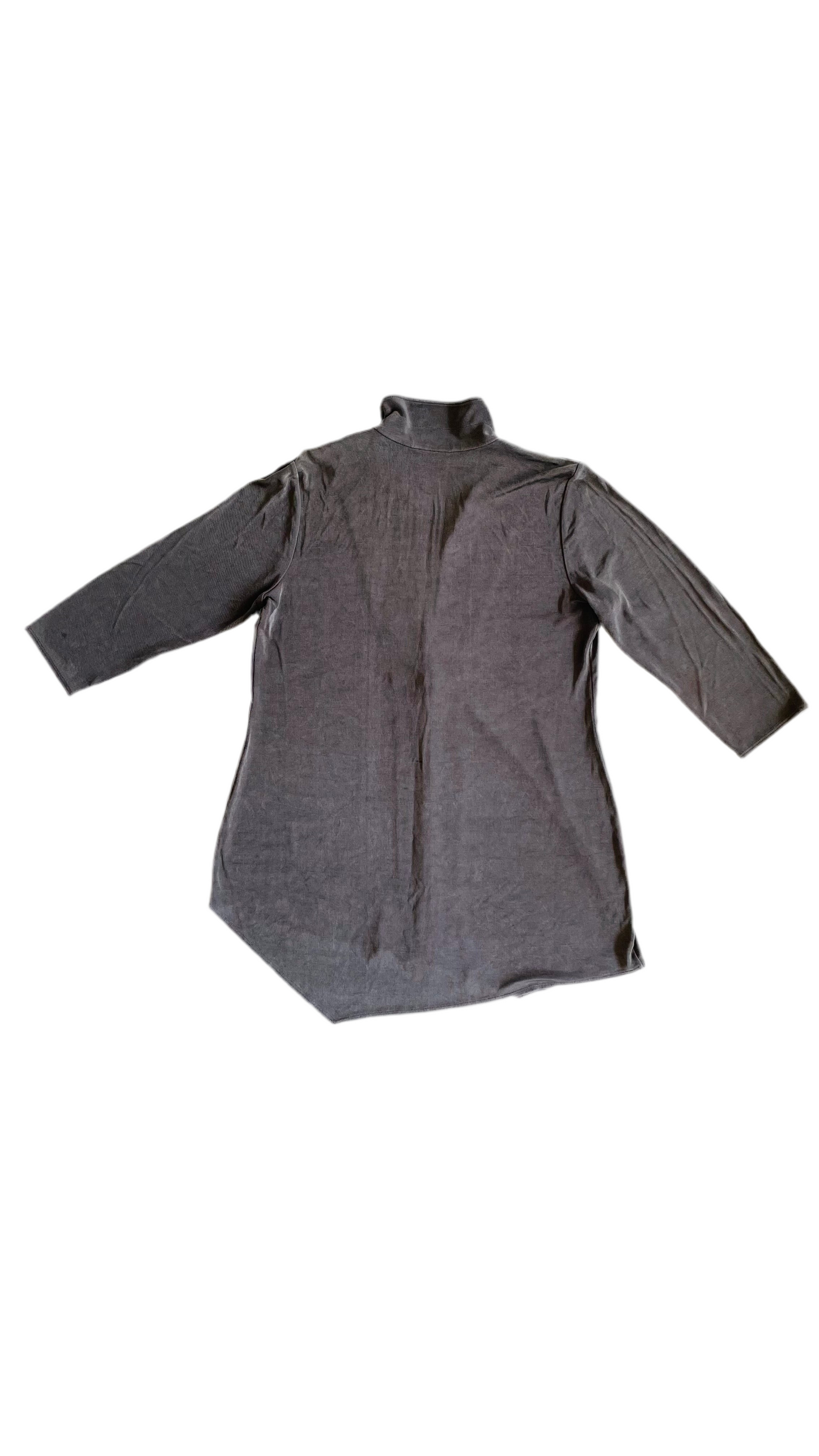 Vintage 90s grey asymmetrical knit cardigan - Size L