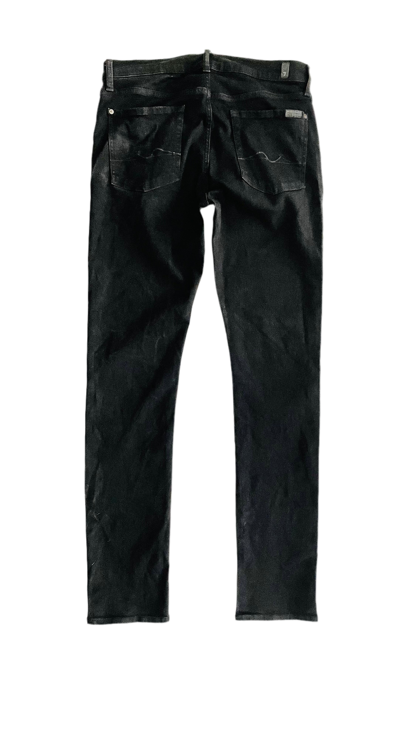 Pre-Loved 7 FOR ALL MANKIND Paxtyn black slim fit jeans - Size 34 x 34