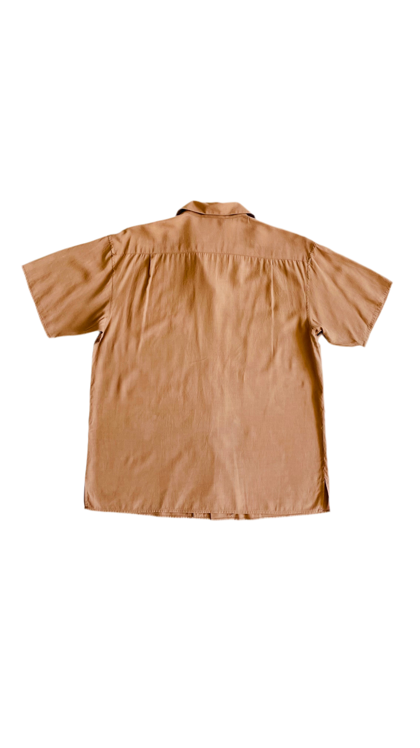 Vintage 90s blush nude button up shirt - Size M