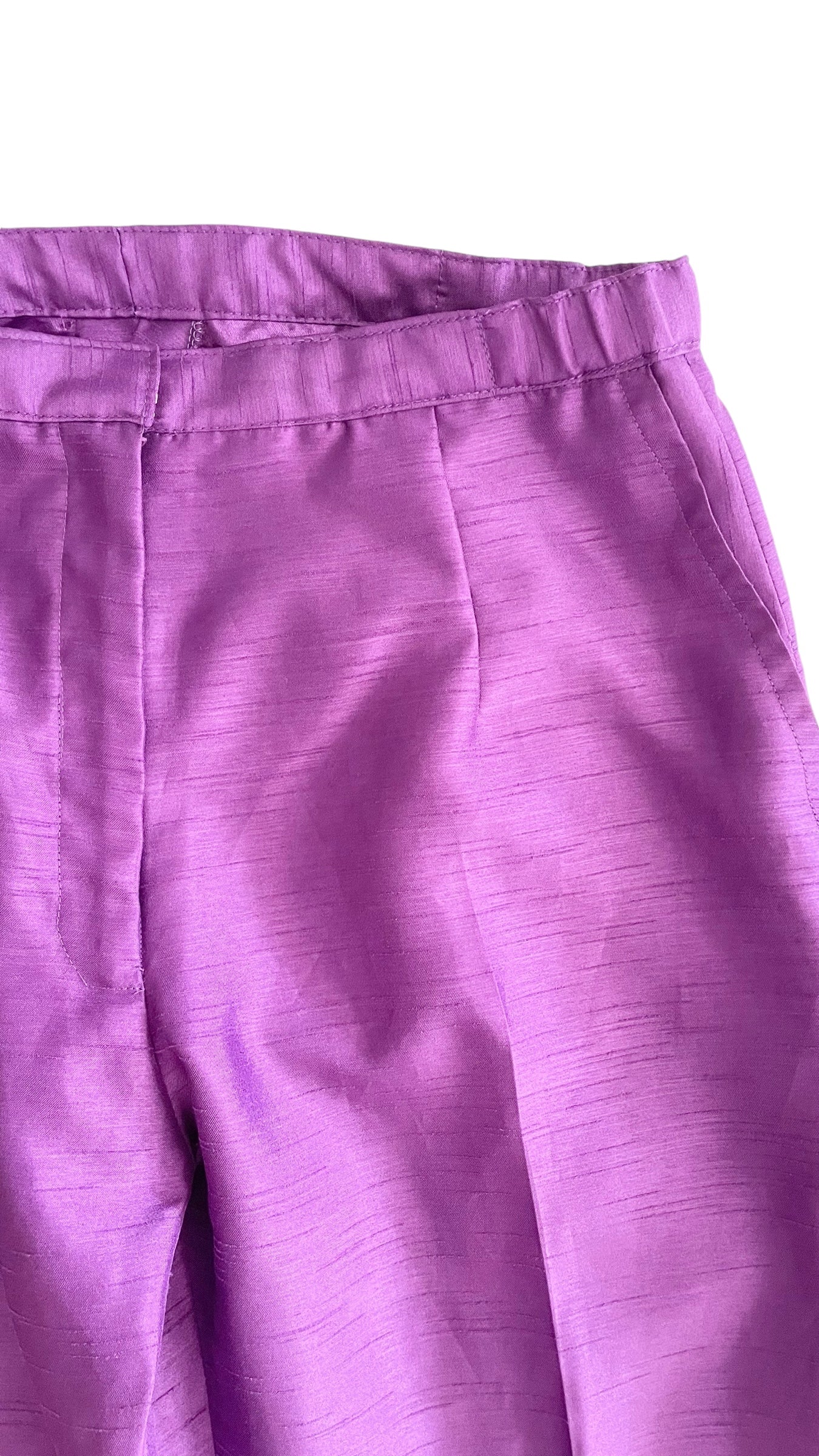 Vintage 90s purple imitation silk trousers - Size M