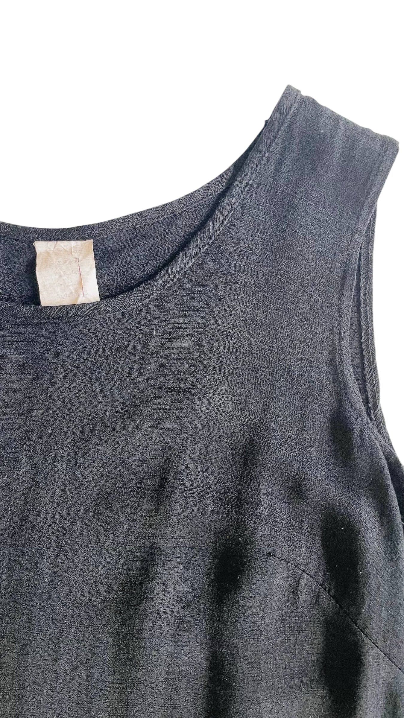 Vintage 90s black maxi tank dress - Size M