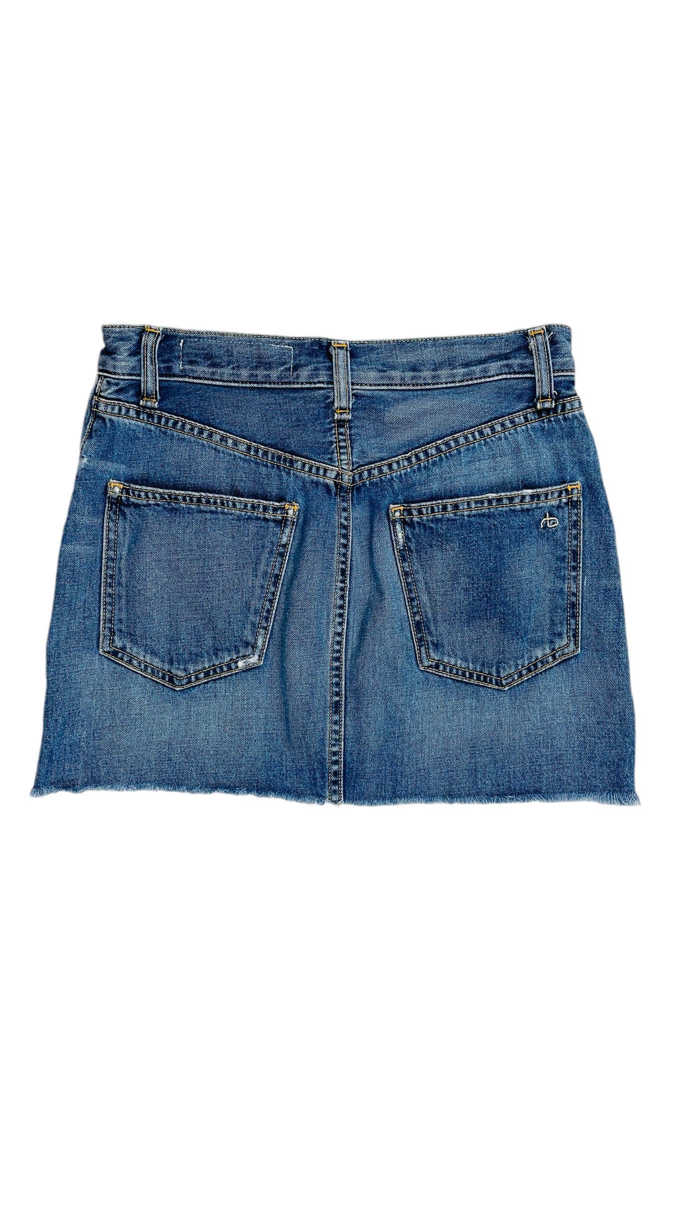 Pre-Loved mid blue RAG & BONE denim mini skirt - Size 25