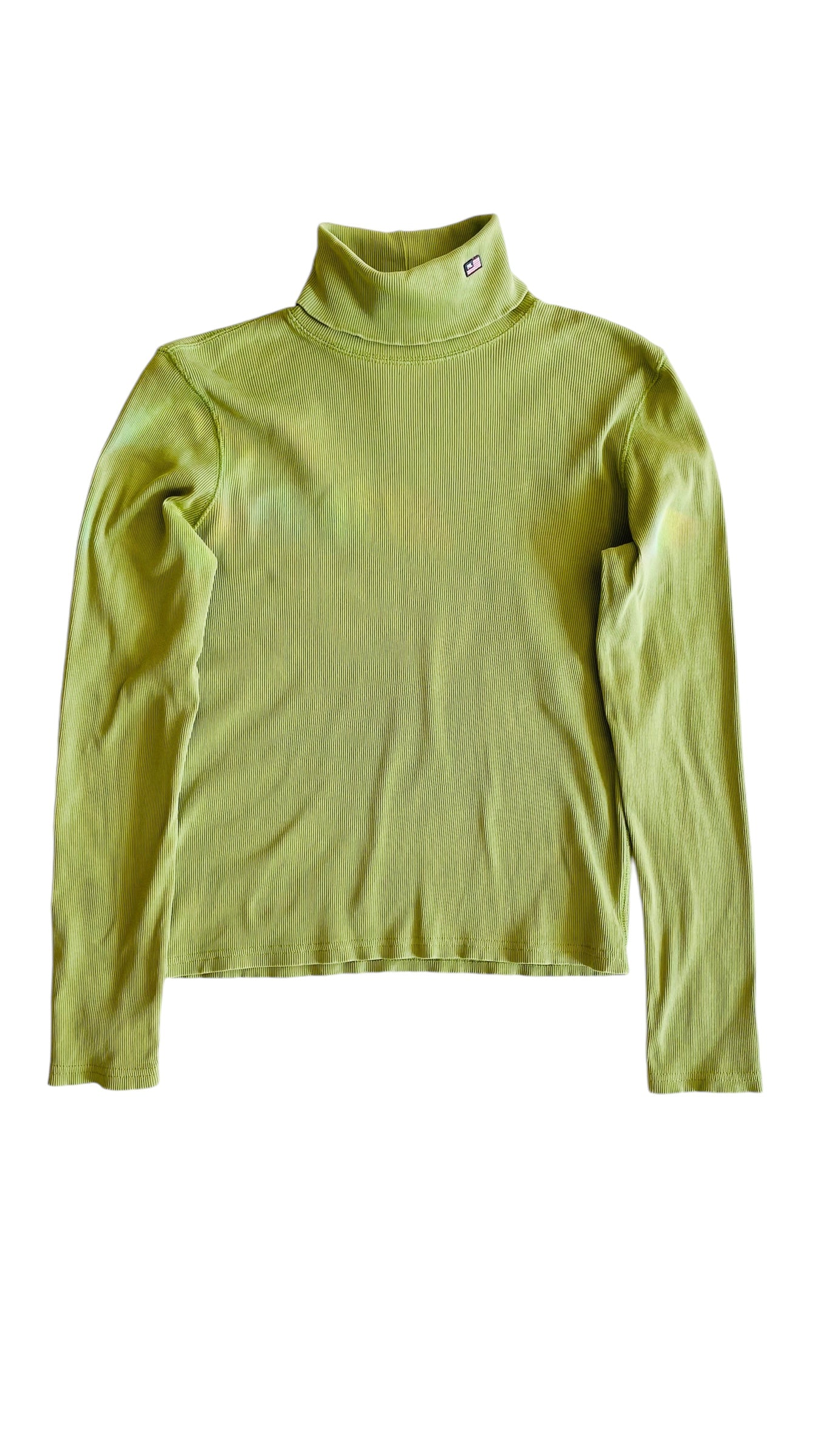 Vintage 90s POLO RALPH LAUREN green rib knit turtleneck - Size L