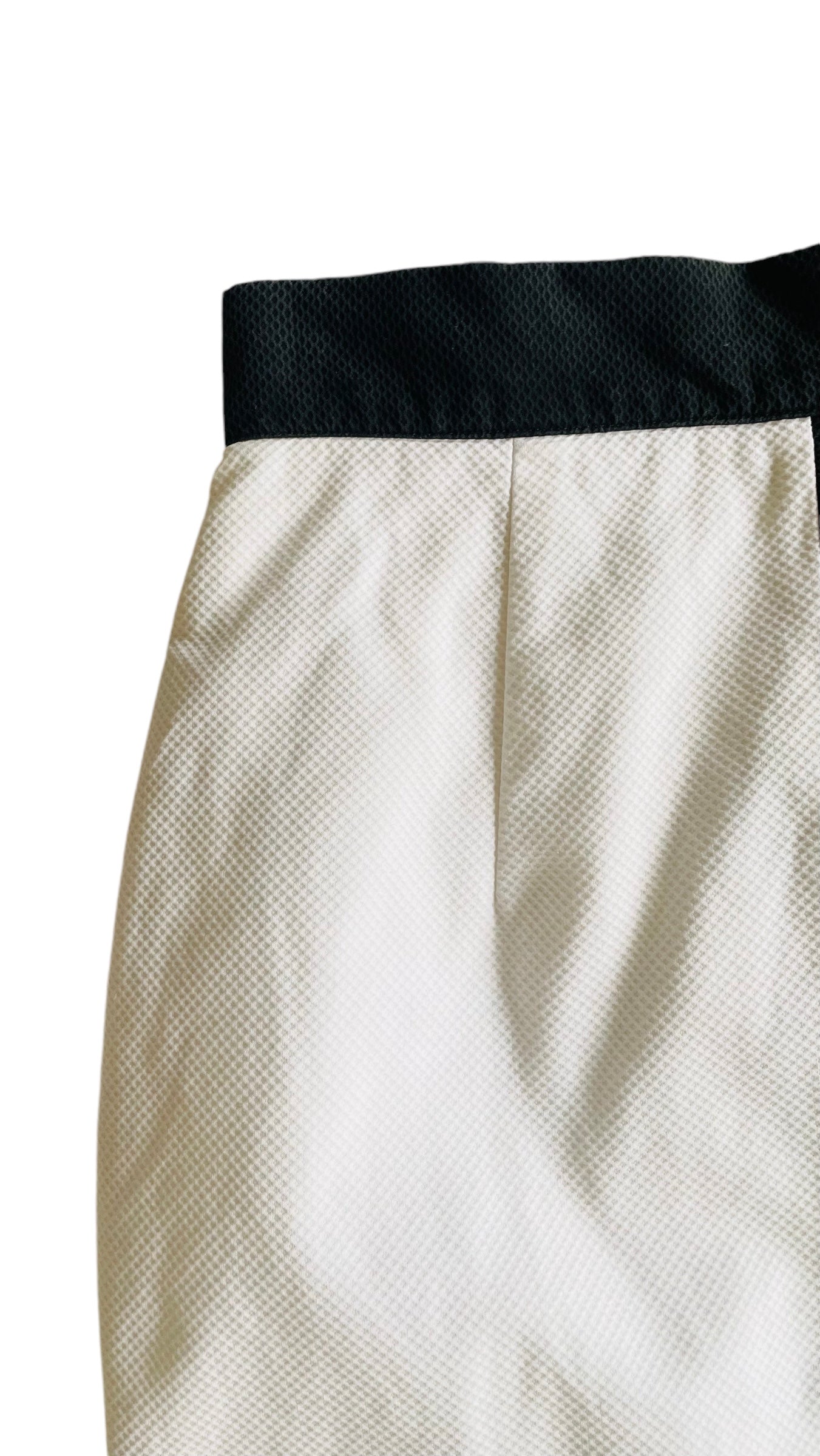 Vintage 90s black & white color block mini skirt - Size 10