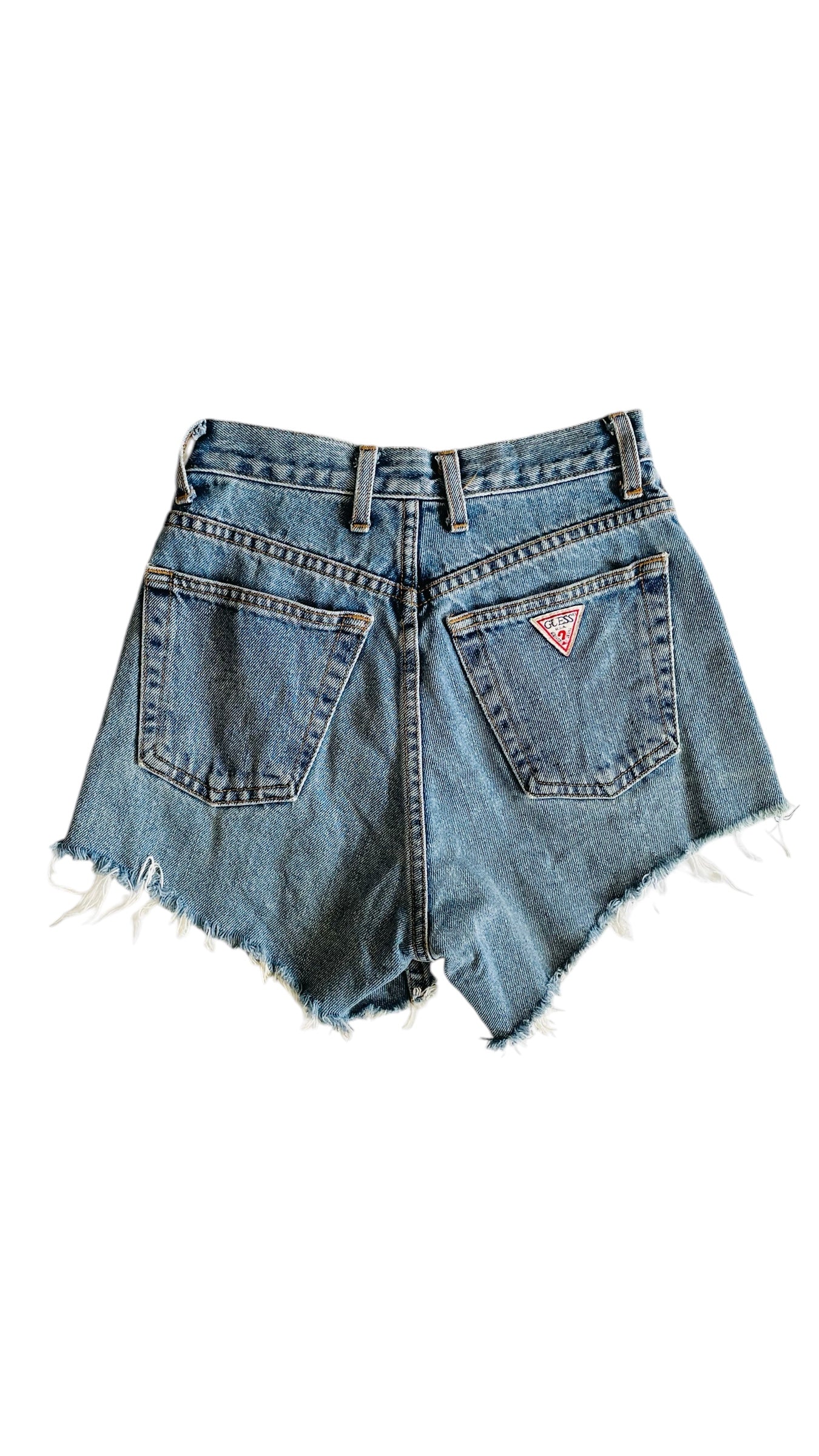 Vintage 90s GUESS jeans blue denim shorts - Size 26
