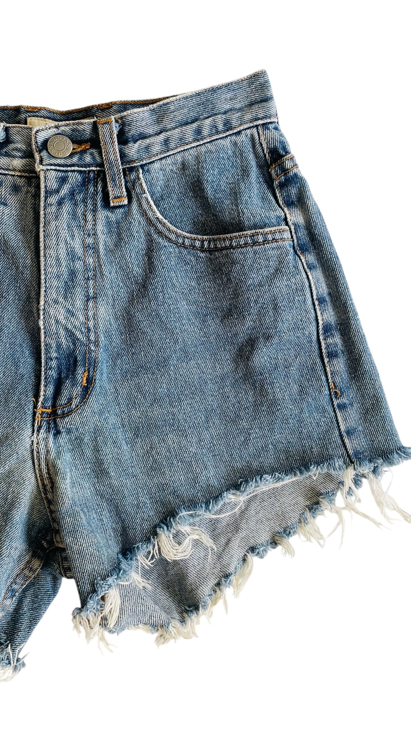 Vintage 90s GUESS jeans blue denim shorts - Size 26