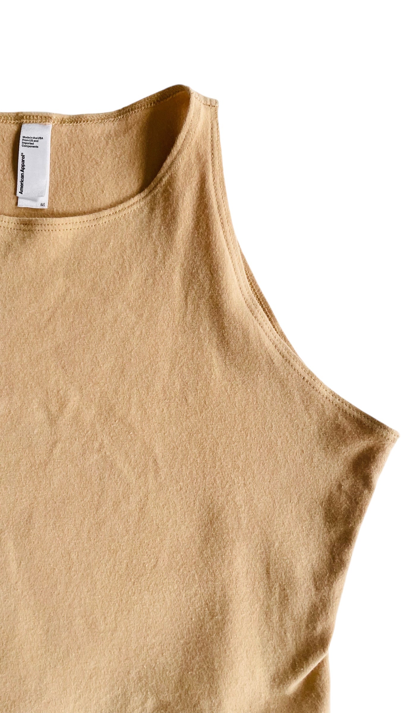 Pre-Loved AMERICAN APPAREL nude knit crop top - Size M