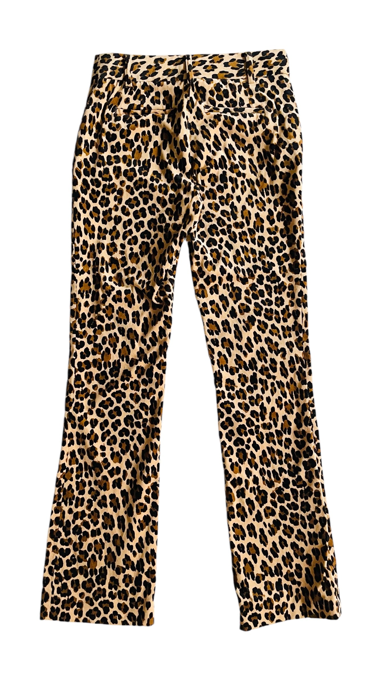 Pre-Loved FRAME cheetah mini boot velvet trousers - Size 2