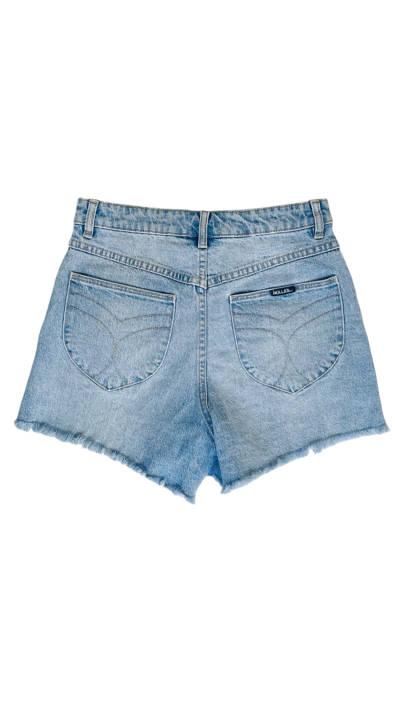 Pre-Loved ROLLAS light blue denim shorts - Size 28