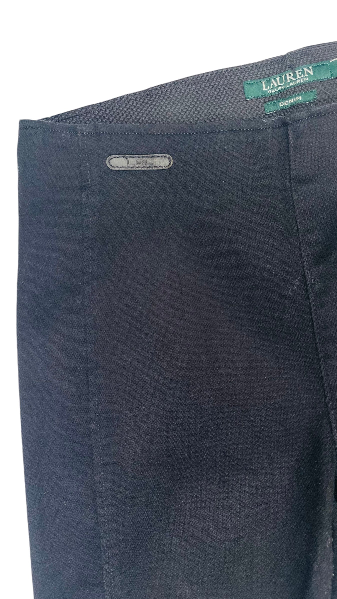 Vintage 90s LAUREN RALPH LAUREN black denim knit tights - Size 6