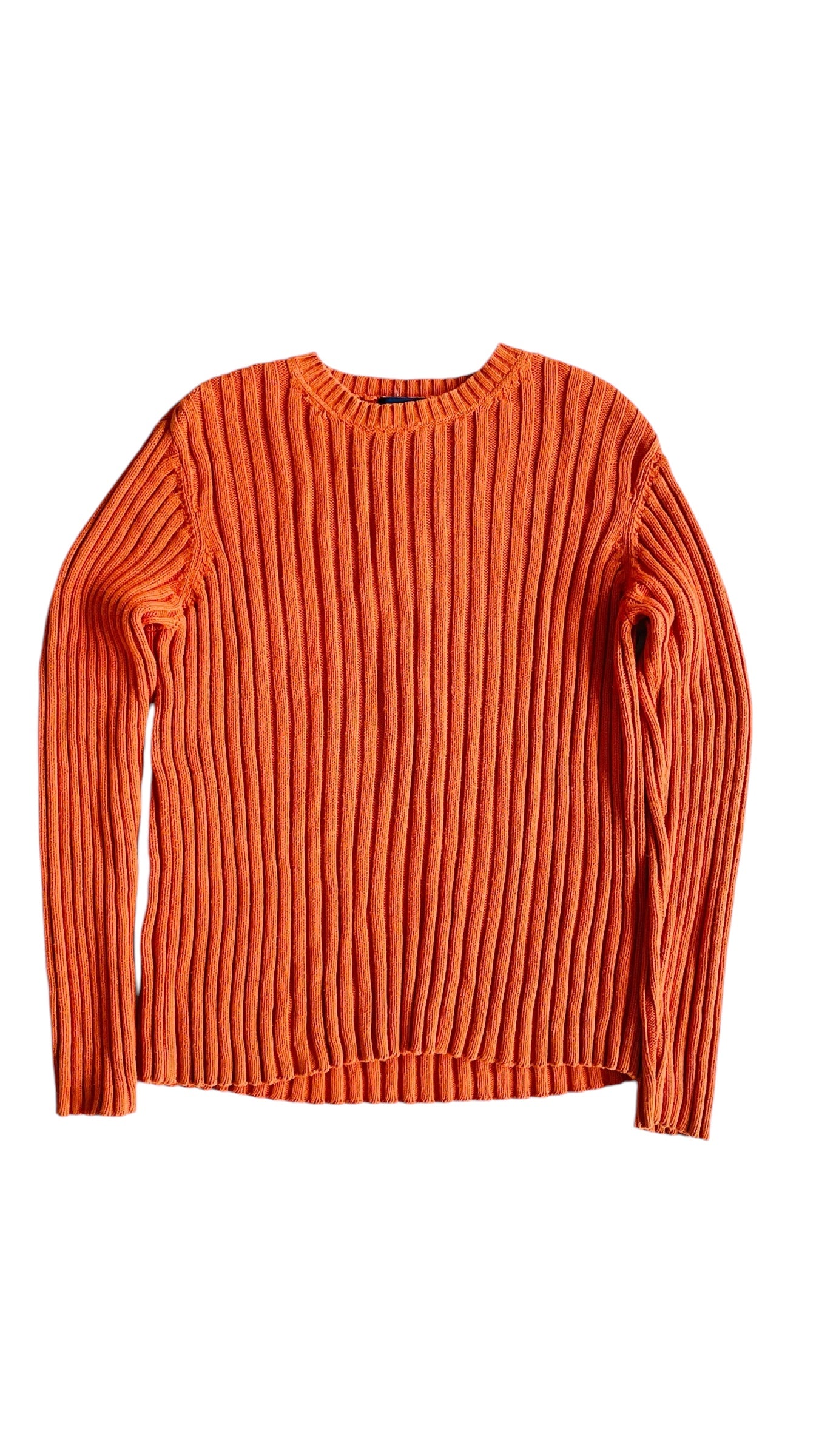 Vintage 90s CHARTER CLUB orange large knit sweater- Size S