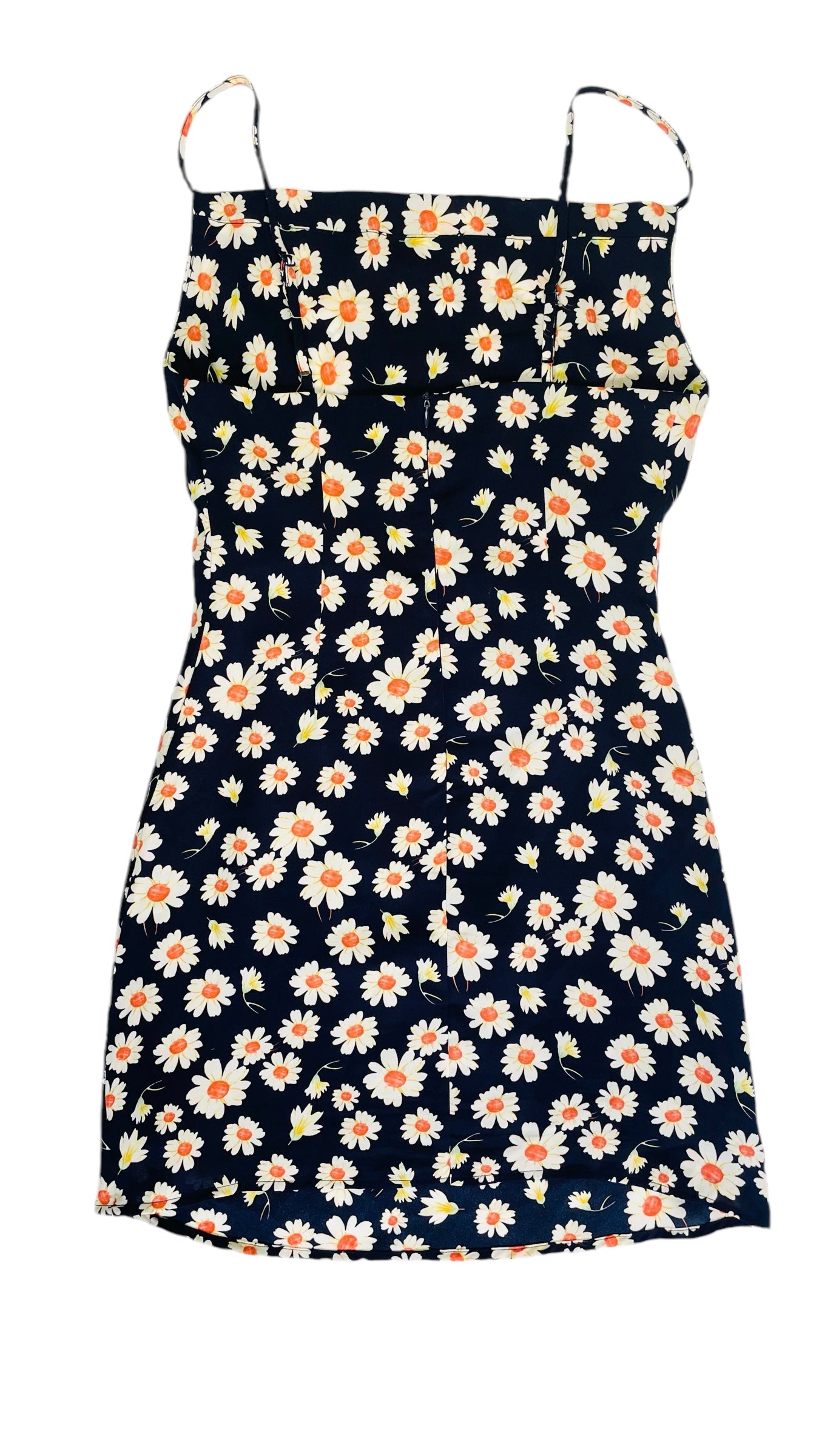 Pre-Loved navy floral daisy print dress - Size M