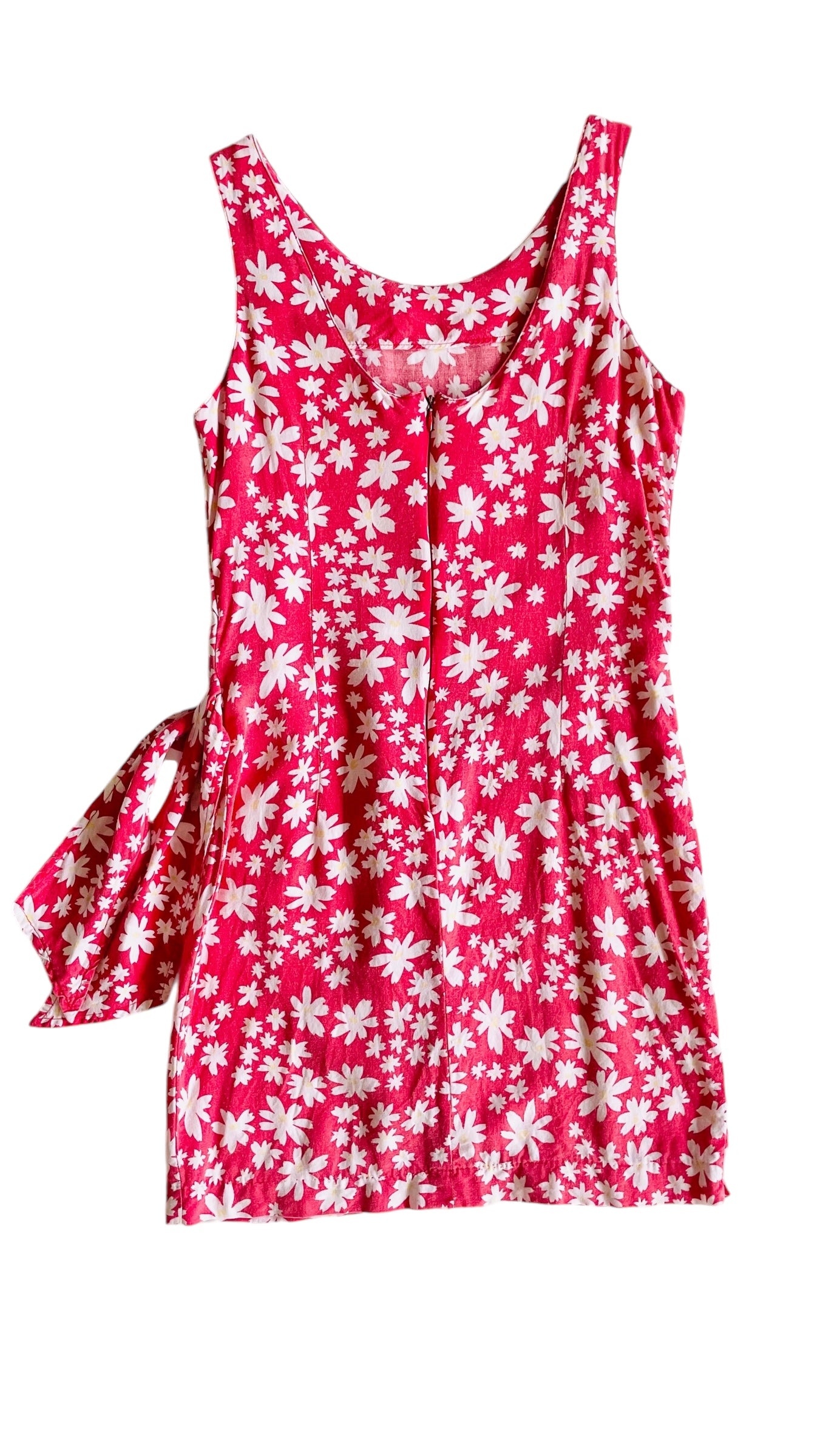 Vintage 90's GUESS red daisy flower print tank dress - Size M