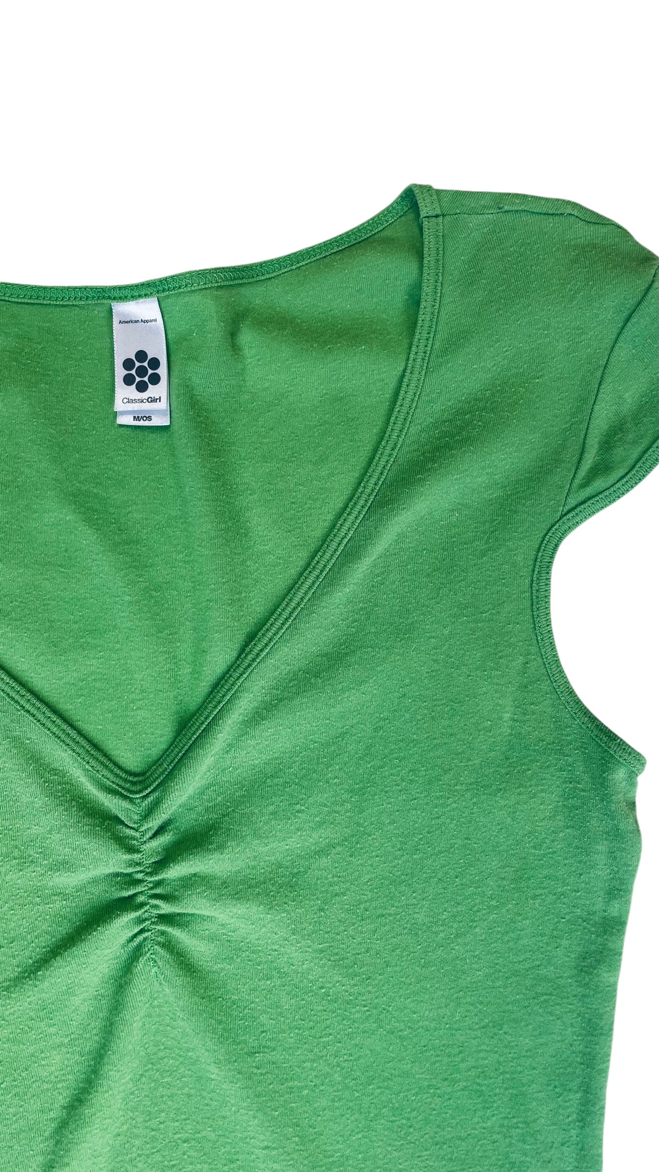Vintage AMERICAN APPAREL Y2K green t shirt - Size M