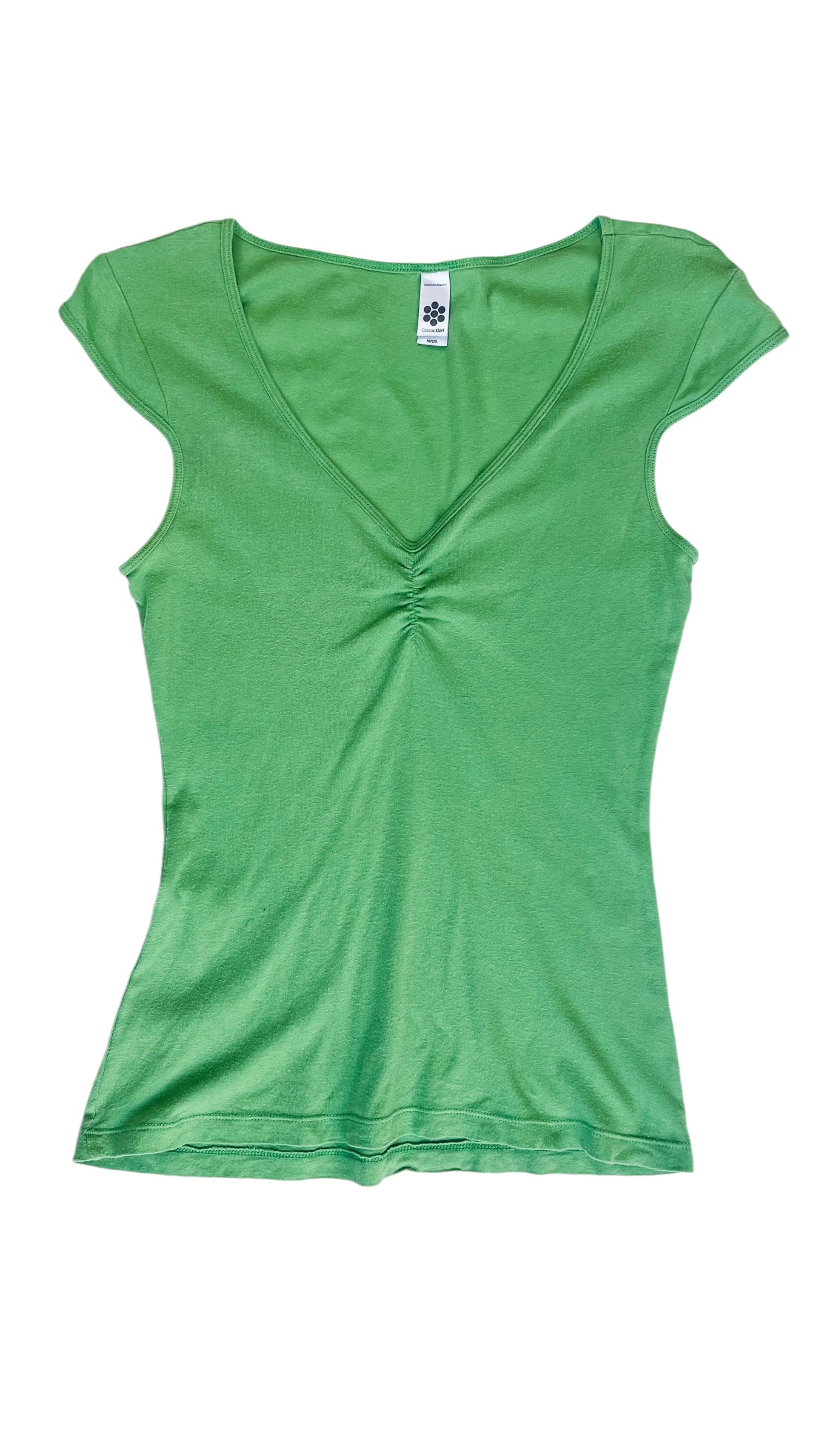 Vintage AMERICAN APPAREL Y2K green t shirt - Size M