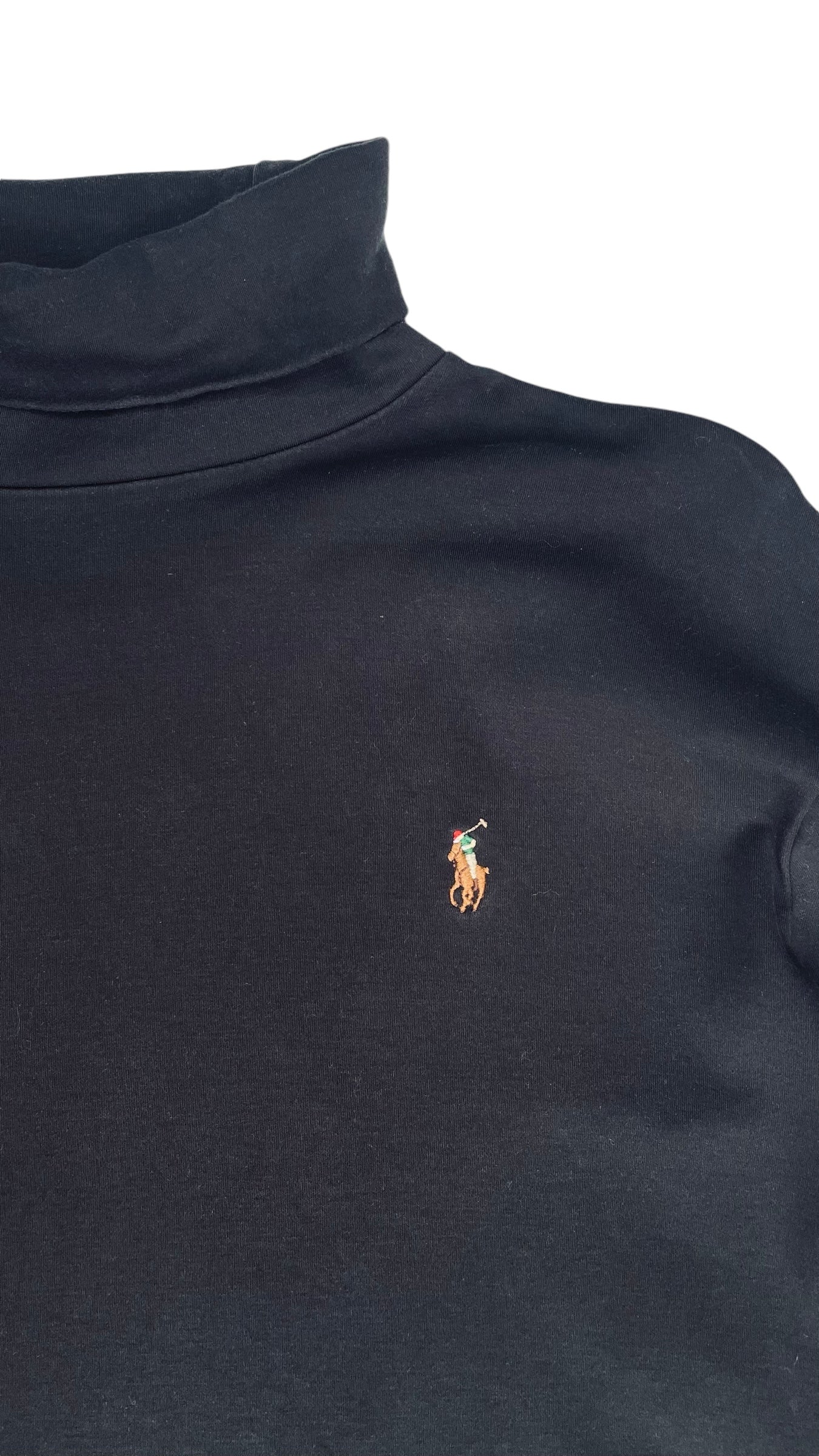 Vintage 90s POLO RALPH LAUREN black knit turtleneck - Size L