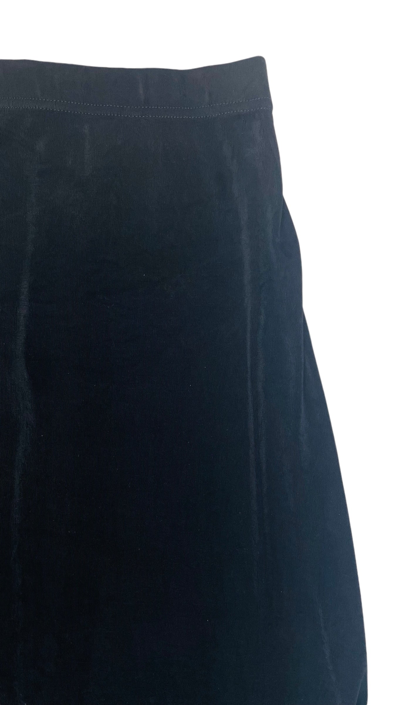 Vintage 90s black slinky maxi skirt - Size S