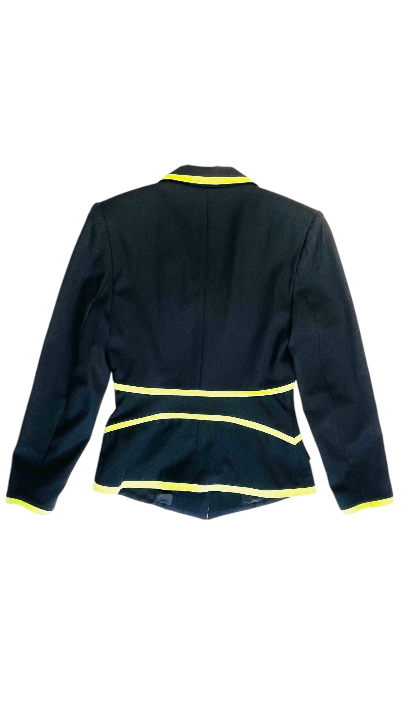 Vintage 90s CACHE back & lime green blazer with skirt set - Size 8