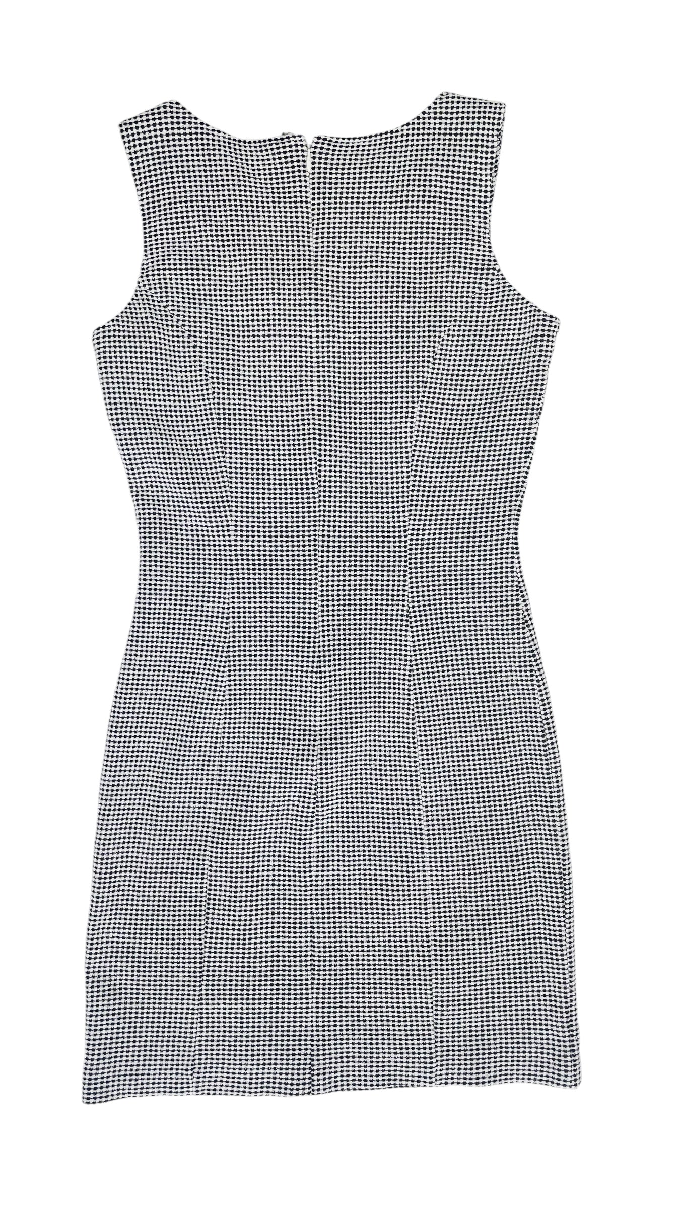 Vintage 90s houndstooth navy & grey mini tank dress - Size M