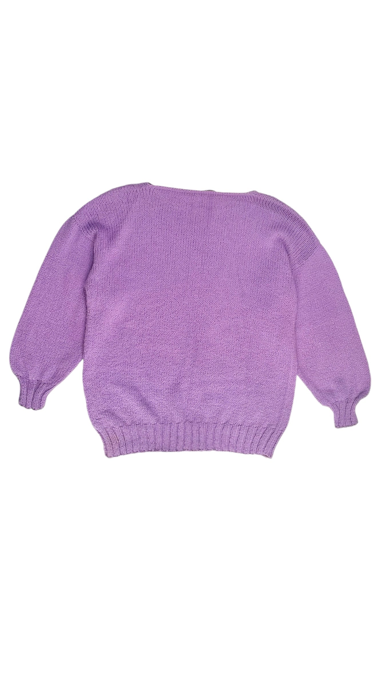Vintage 90s purple knit sweater- Size M