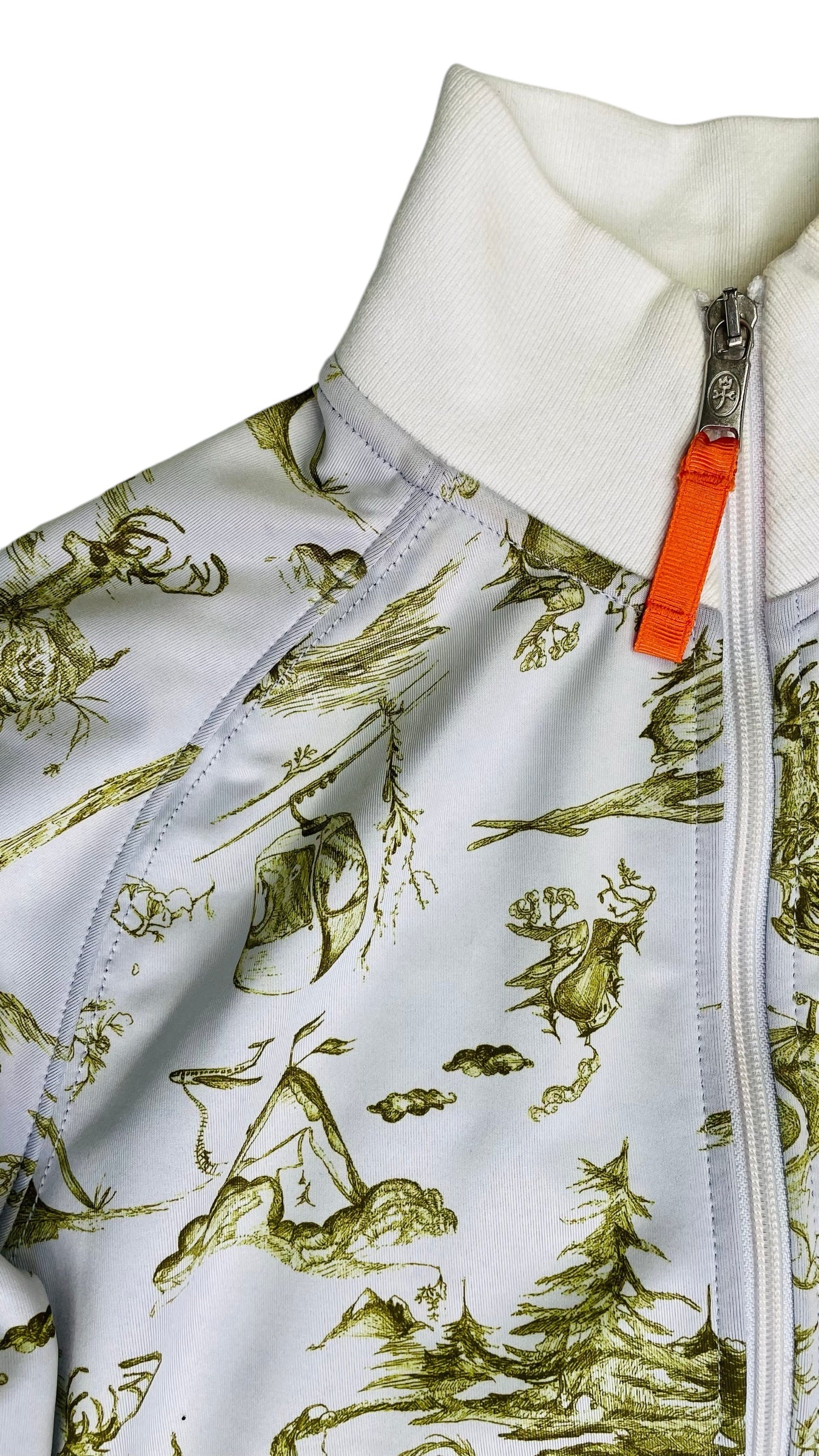 Vintage Y2K JC DE CASTELBAJAC X ROSSIGNOL white outdoor print knit jacket - Size M