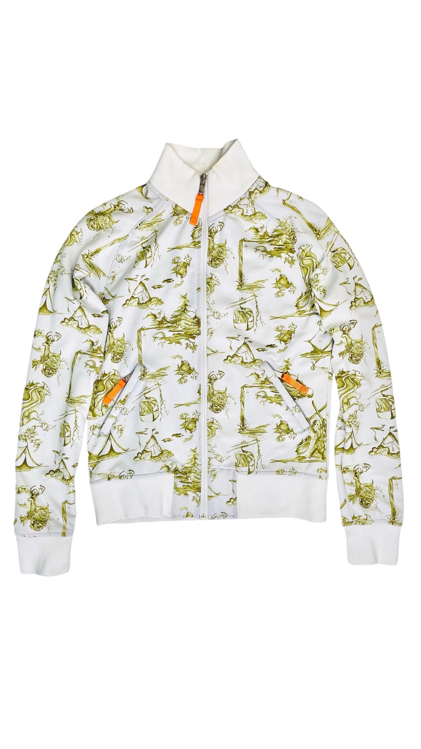 Vintage Y2K JC DE CASTELBAJAC X ROSSIGNOL white outdoor print knit jacket - Size M