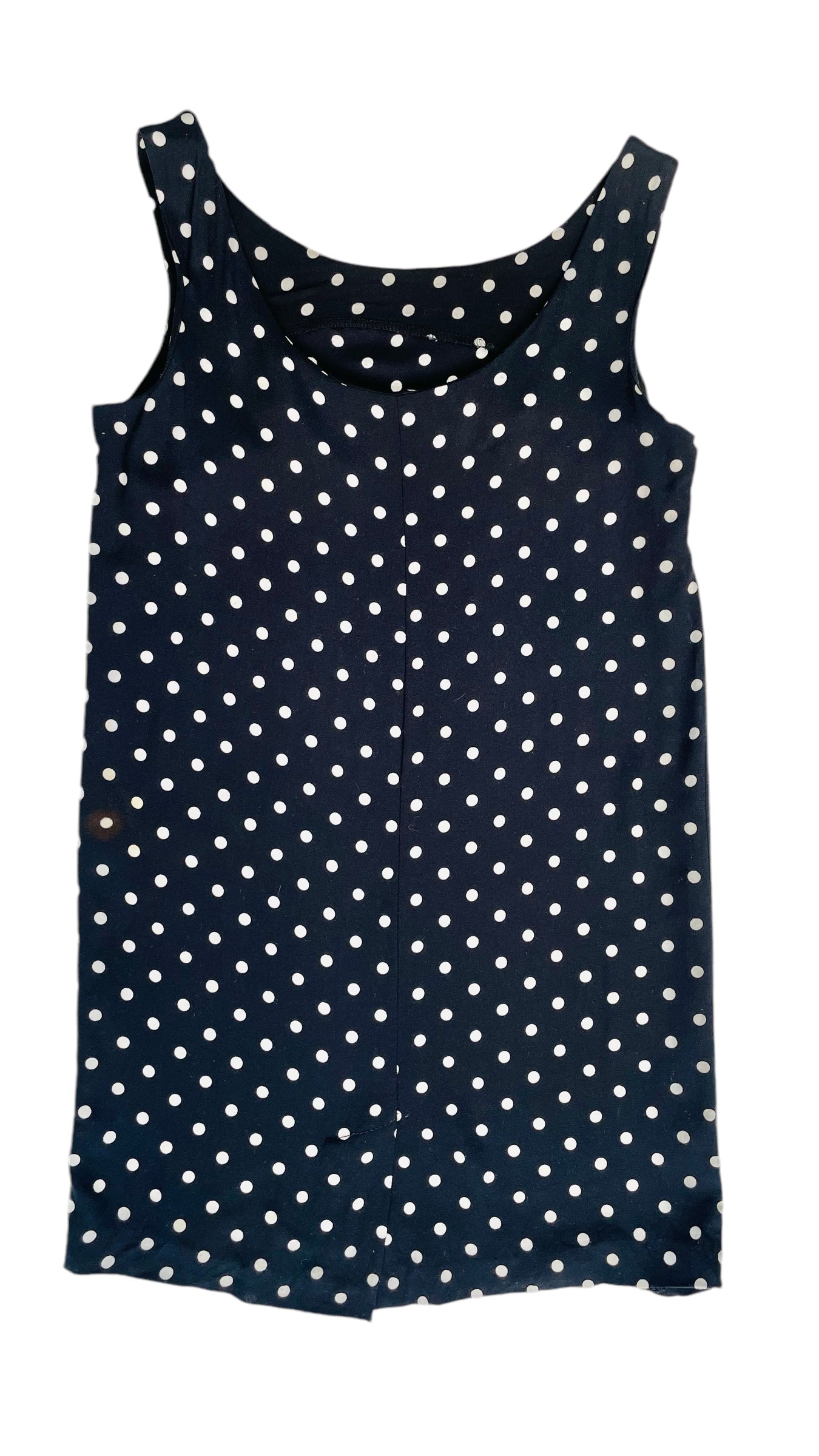 Vintage 90s black & white dot print mini tank dress - Size XS