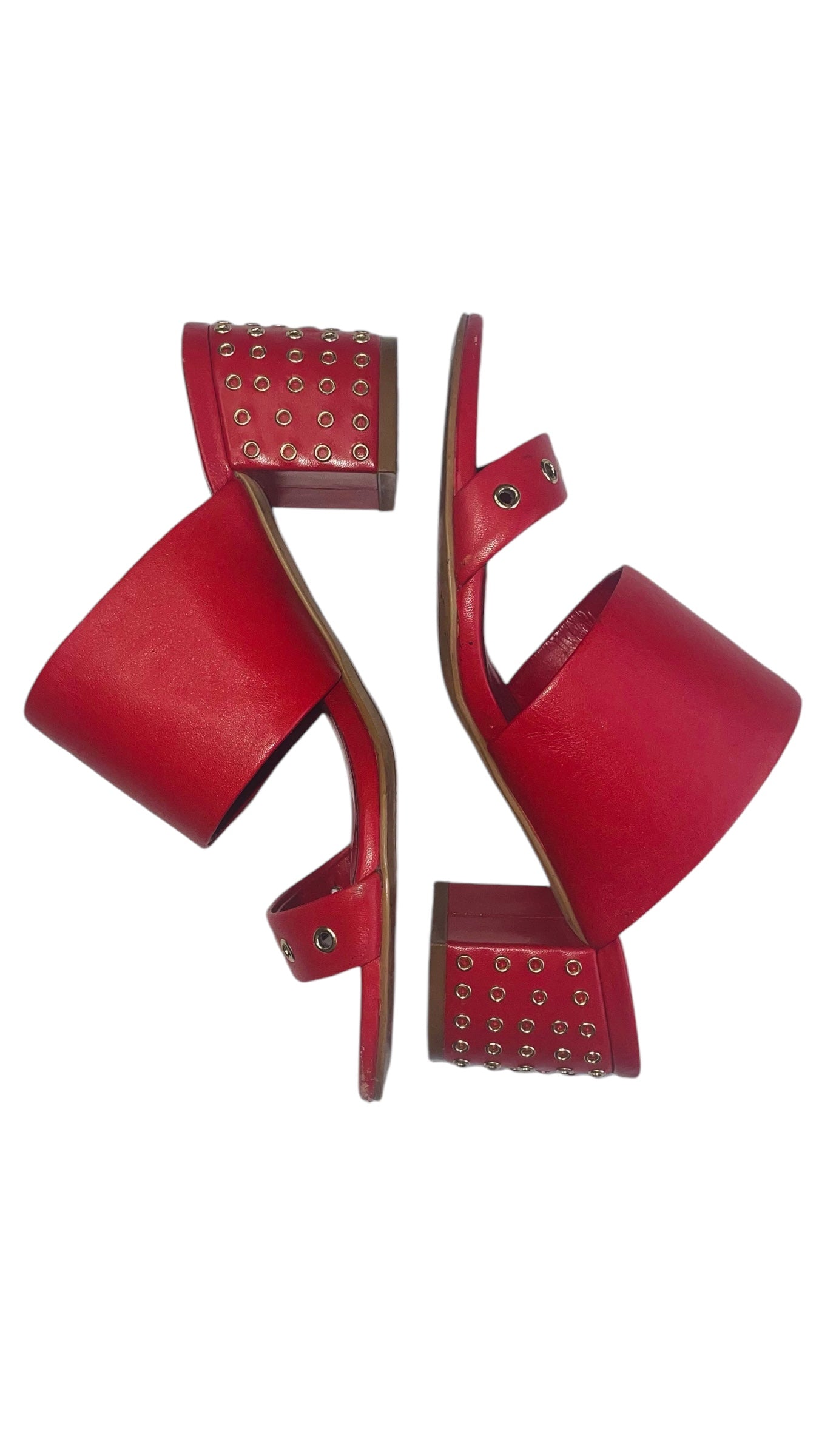 Vintage red 90s KARL LAGERFELD strappy heels - Size 5.5