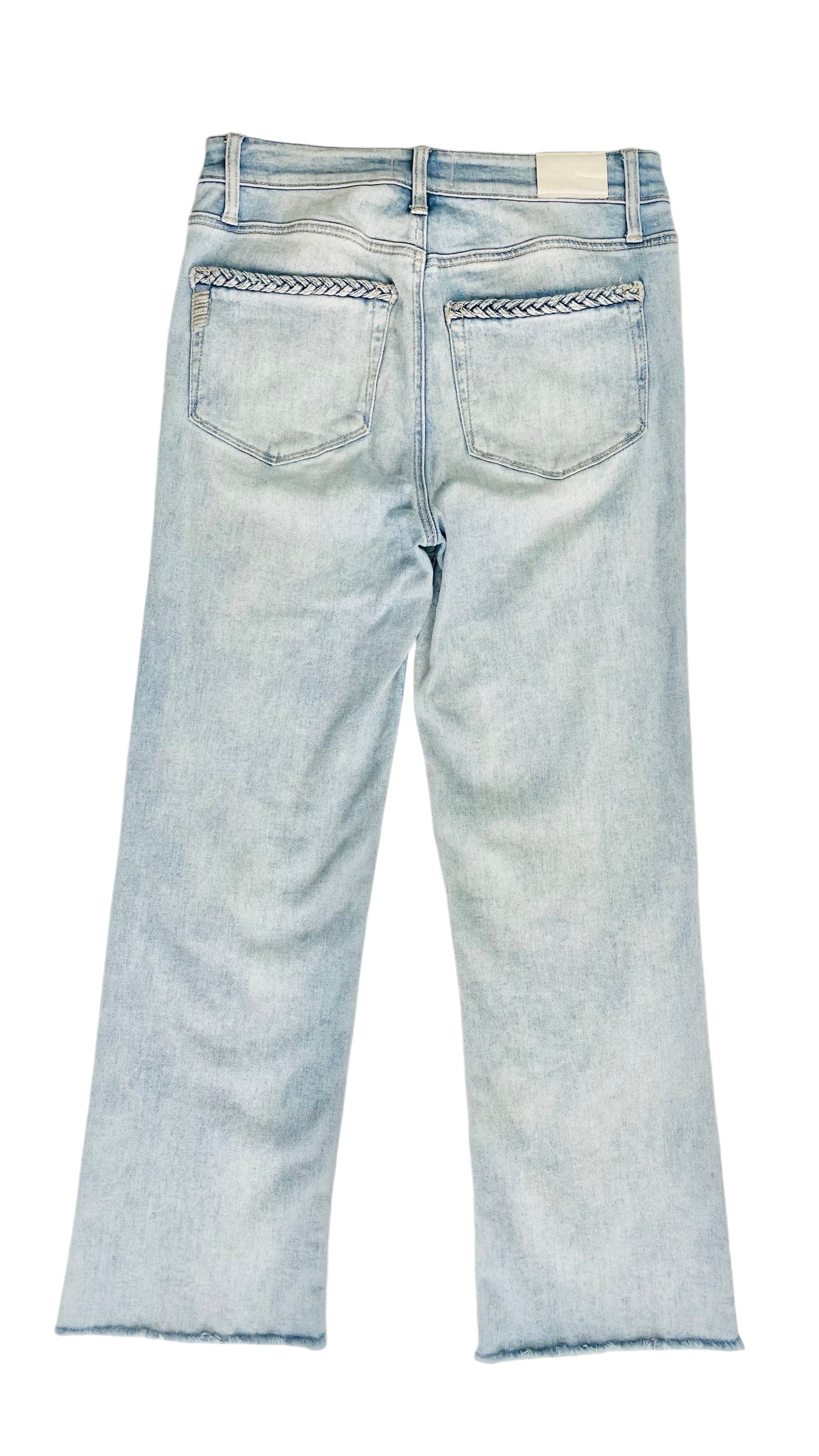 Pre-Loved PAIGE DENIM light blue mid rise straight leg jeans - Size 27