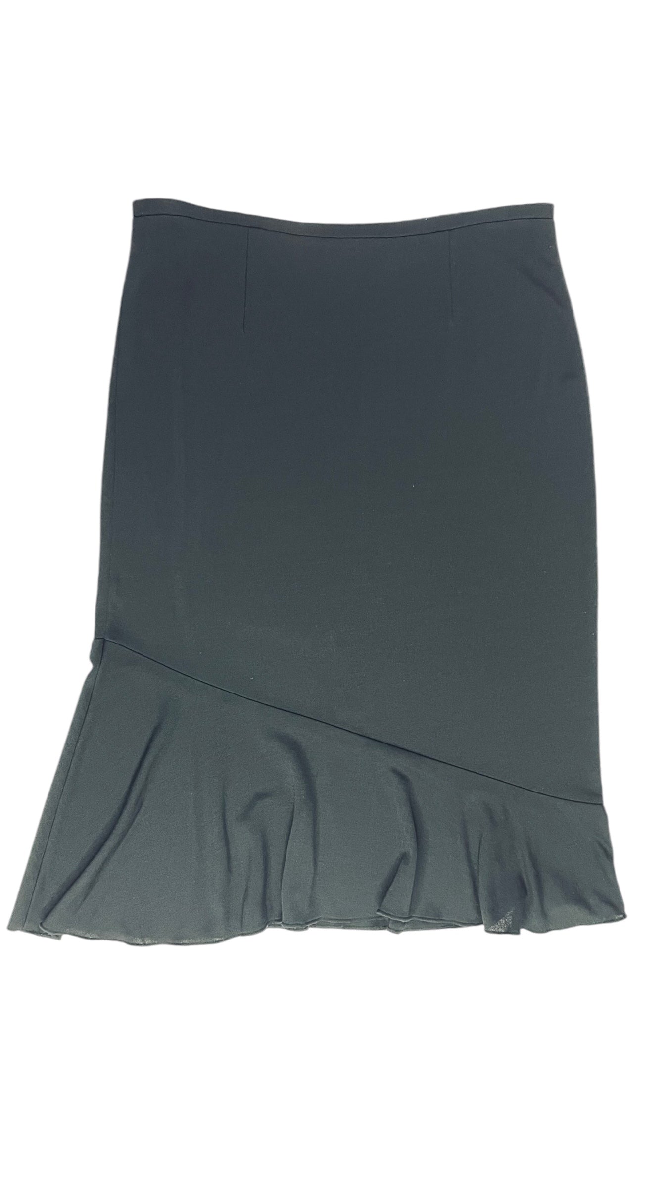 Vintage 90s EXPRESS black stretch low rise midi skirt - Size M
