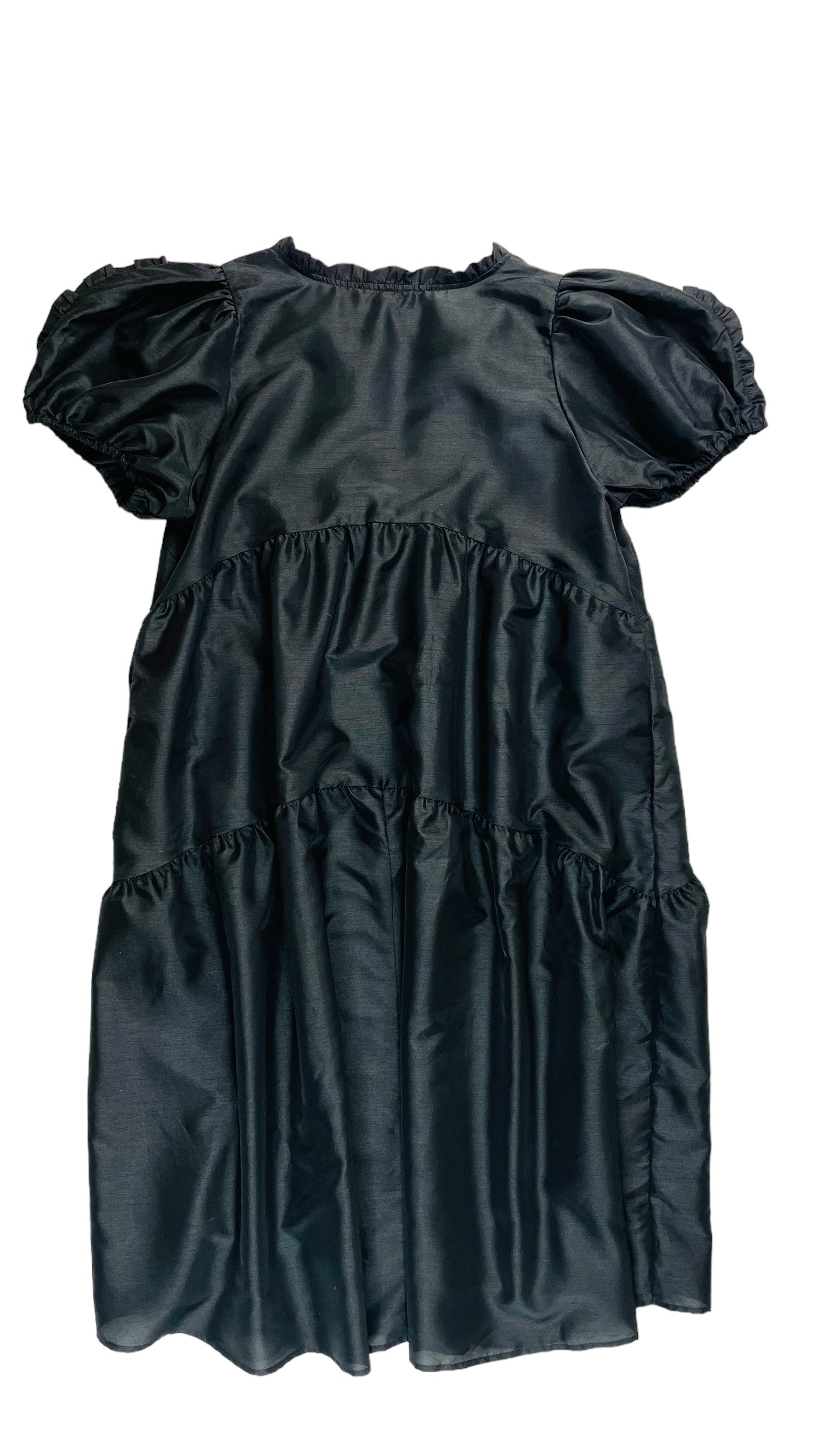 Pre-Loved KIKA VARGAS black tiered babydoll maxi dress - Size XL