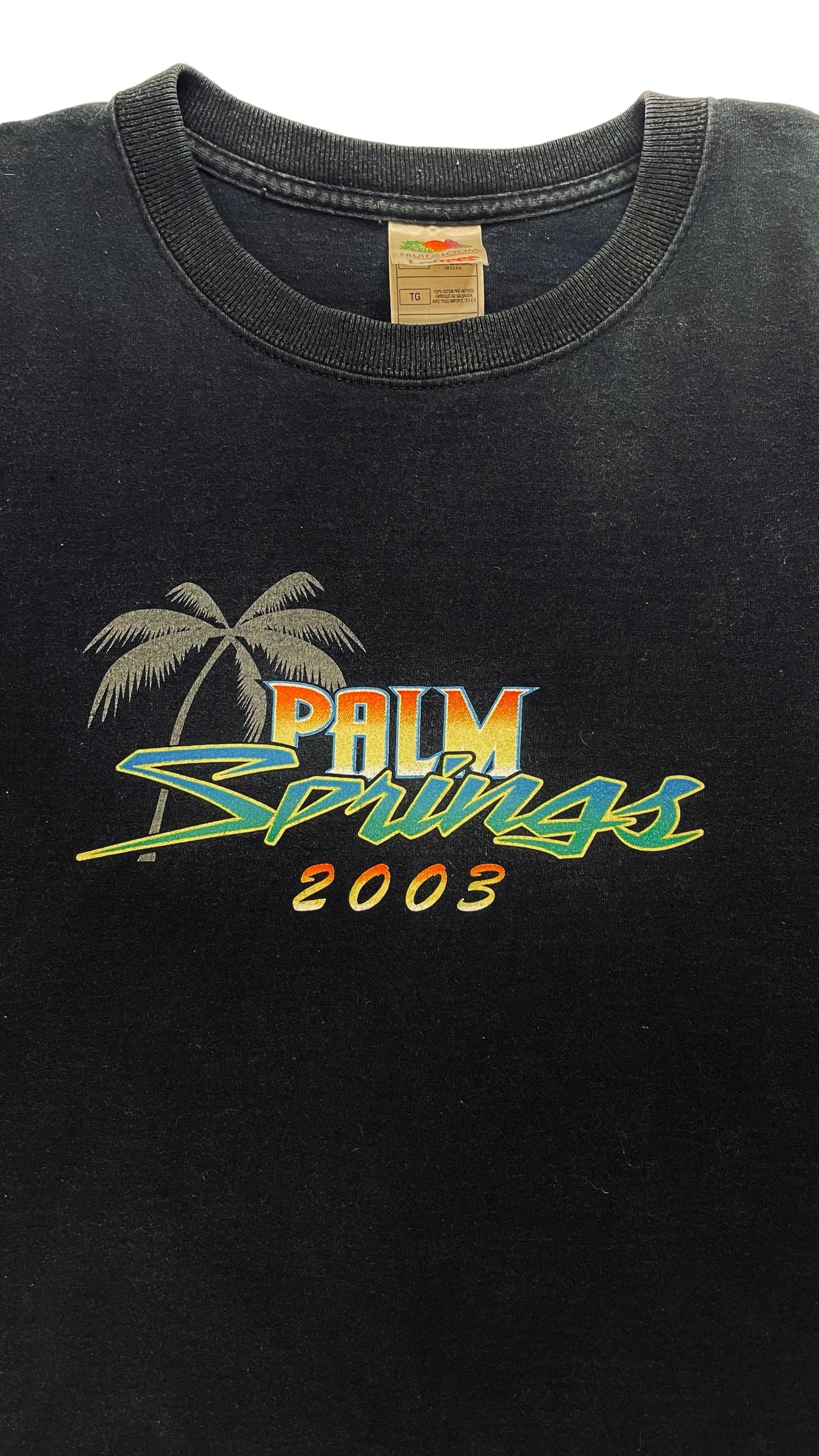Vintage Y2K black Palm Springs souvenier t shirt - Size XL