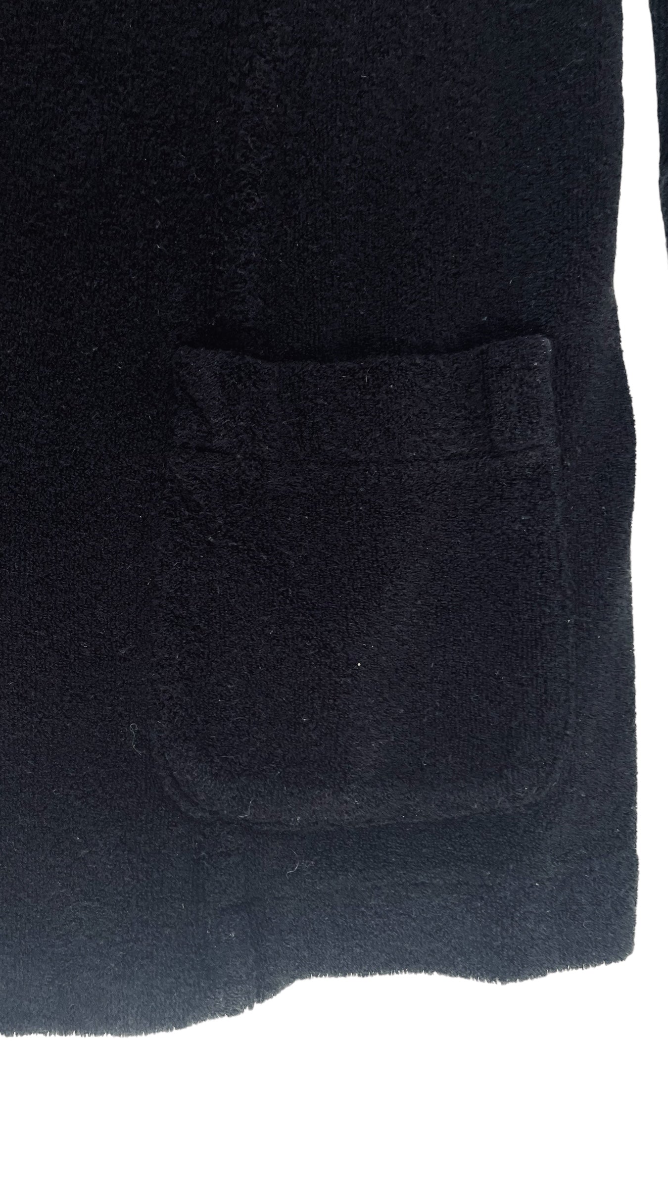 Vintage Y2K black THEODORE BEVERLY HILLS terry cloth button up blazer - Size XS