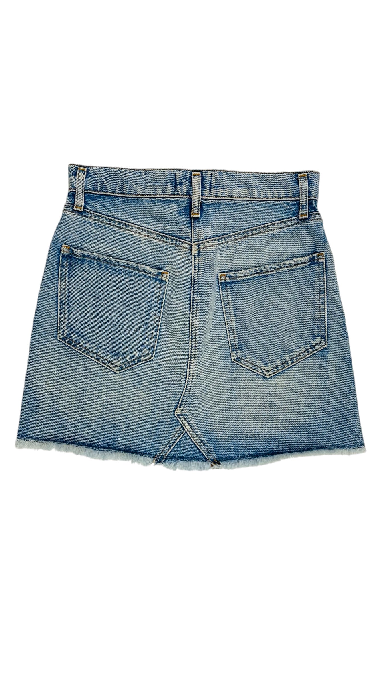 Pre-Loved light blue AGOLDE denim mini skirt - Size 24