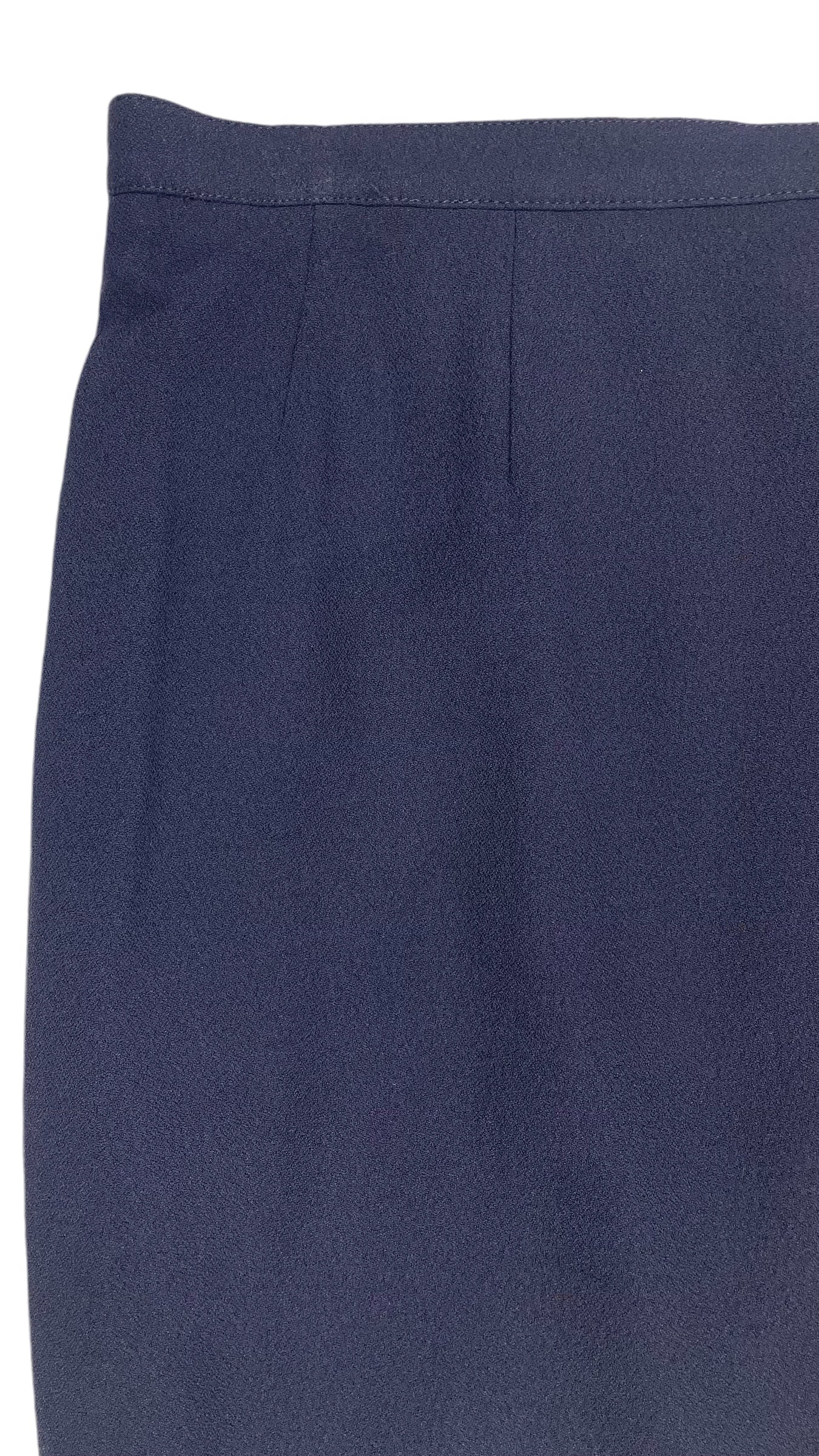 Vintage 90s KARL LAGERFELD navy blue slim fit pencil mini skirt - Size L