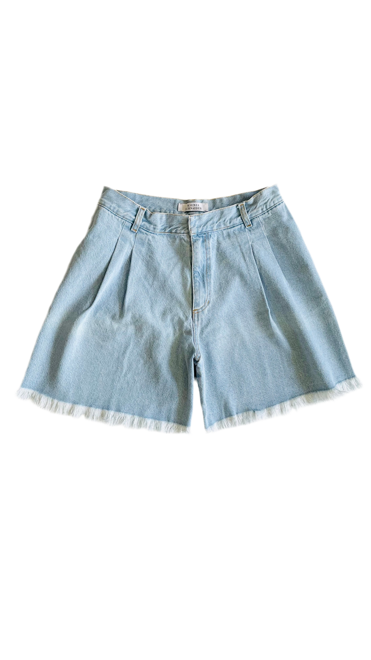 Pre-Loved KSENIA SCHNAIDER light wash denim shorts - Size L-XL