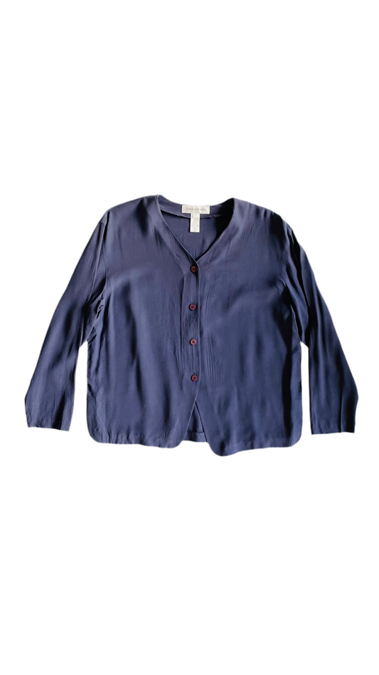 Vintage 90s purple button up top - Size S-L
